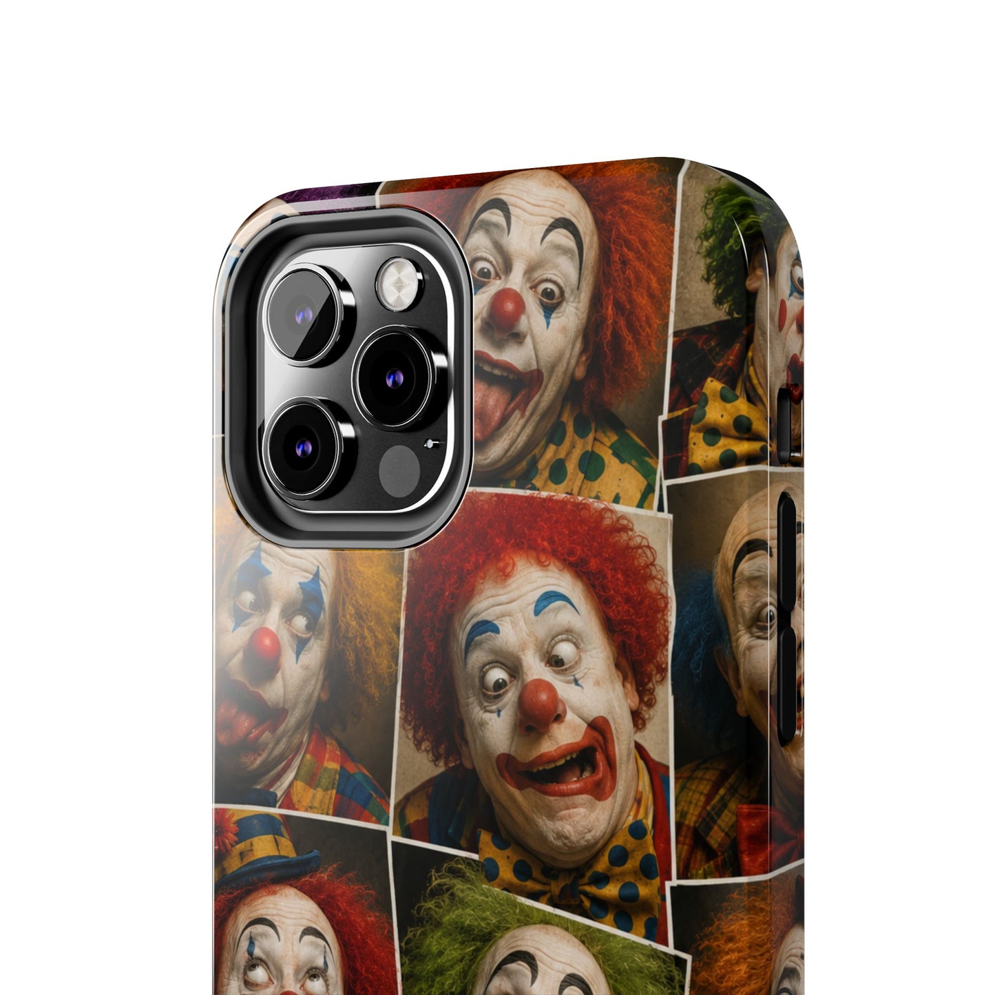 Clown Collage Tough Phone Case — Retro Carnival Horror Pattern