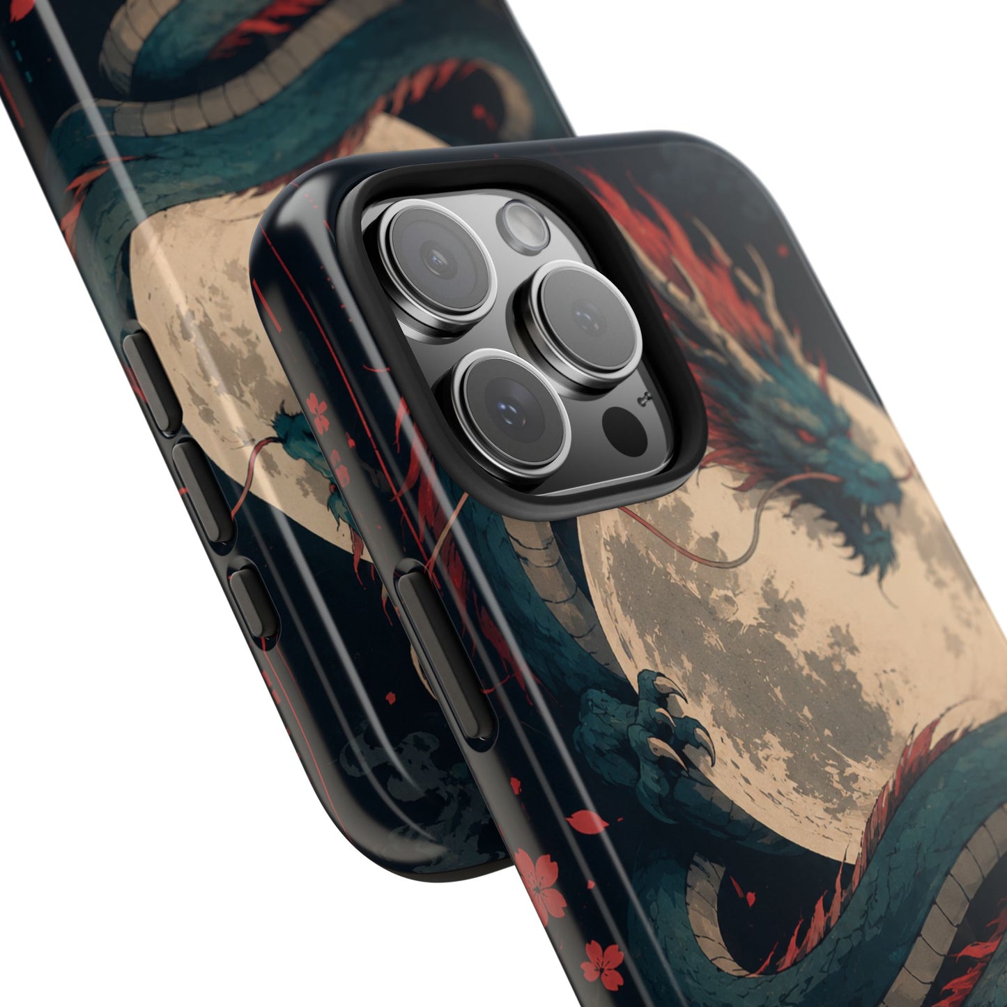 Dragon Moon Phone Case — Mythic Asian Serpent Design Tough Case