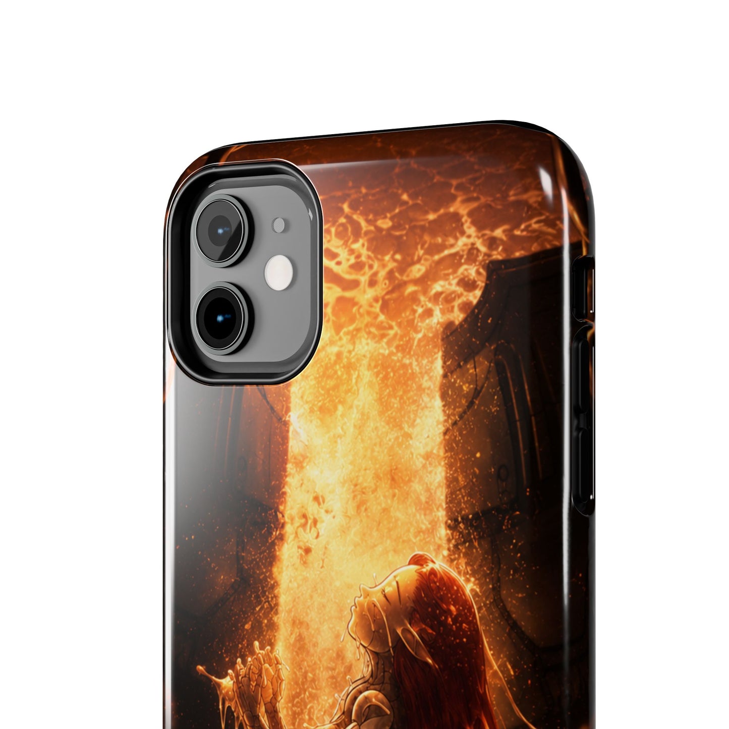 Fiery Phoenix Phone Case — Tough Protective iPhone Cover with Flame Warrior Art