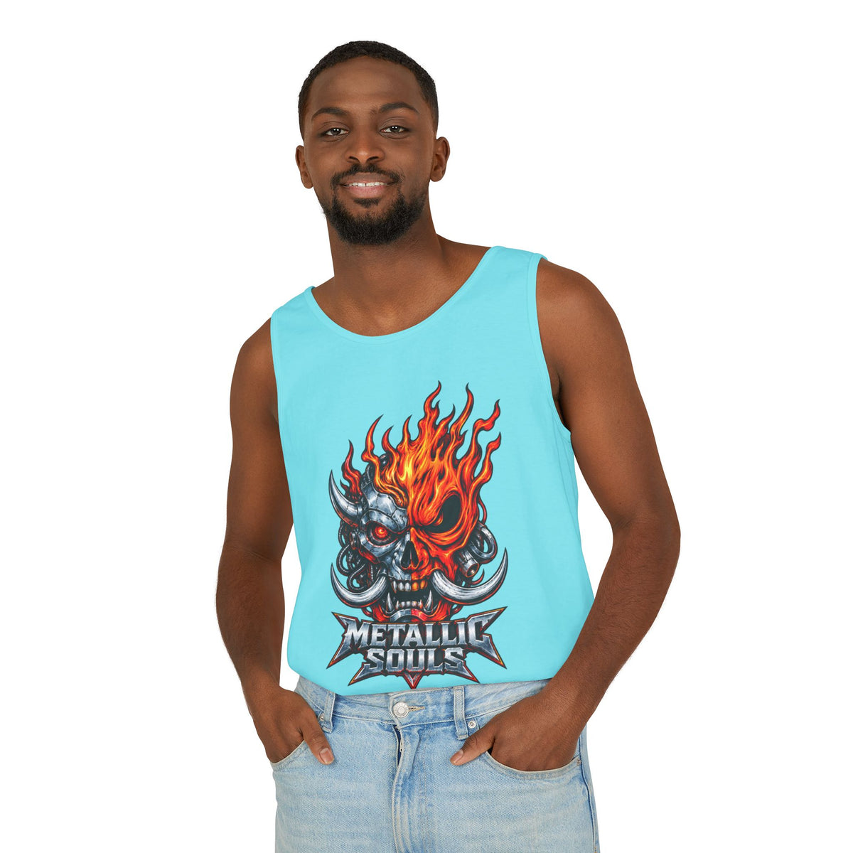 Flaming Skull "Metallic Souls" Tank Top
