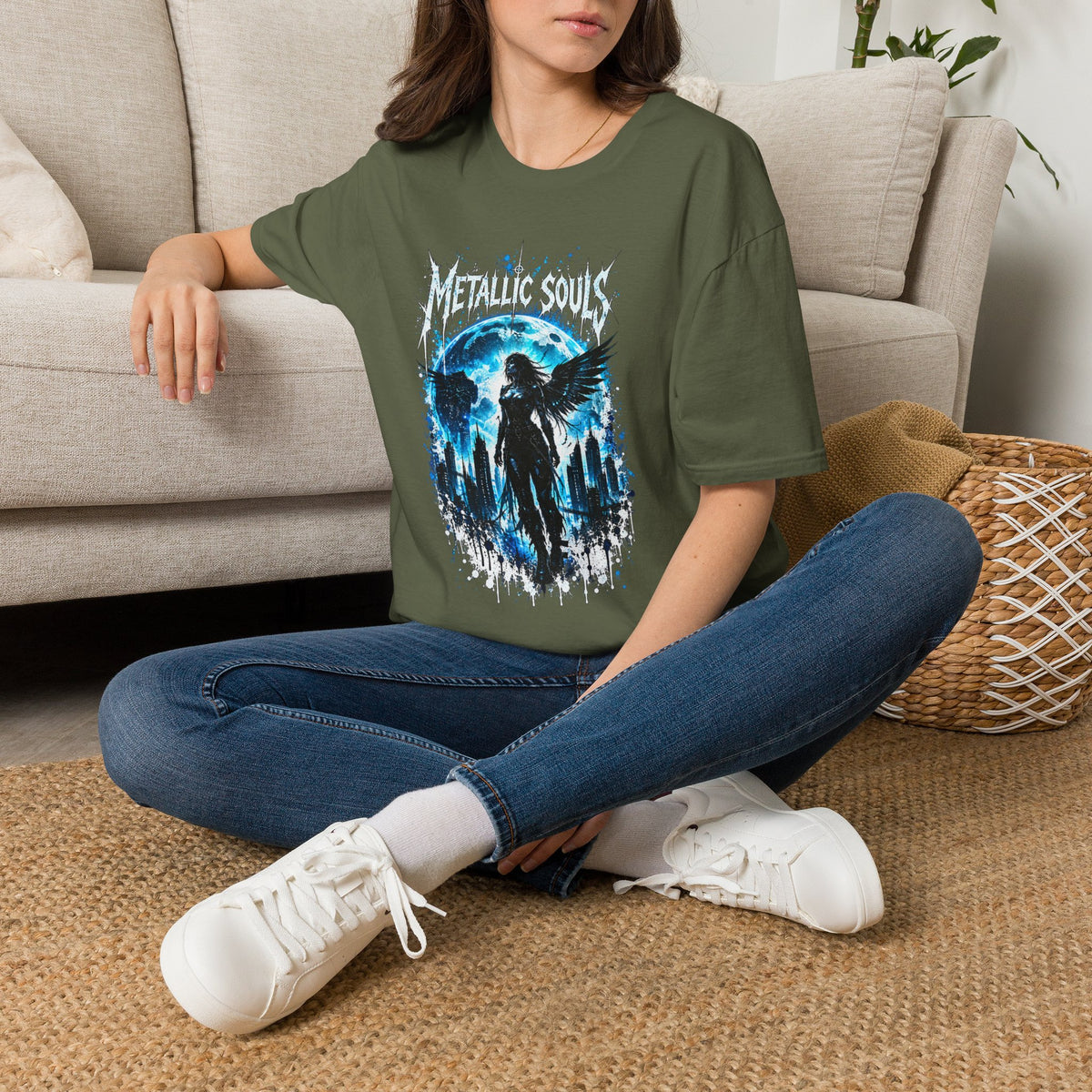 Mystical Blue Raven Forest T-Shirt
