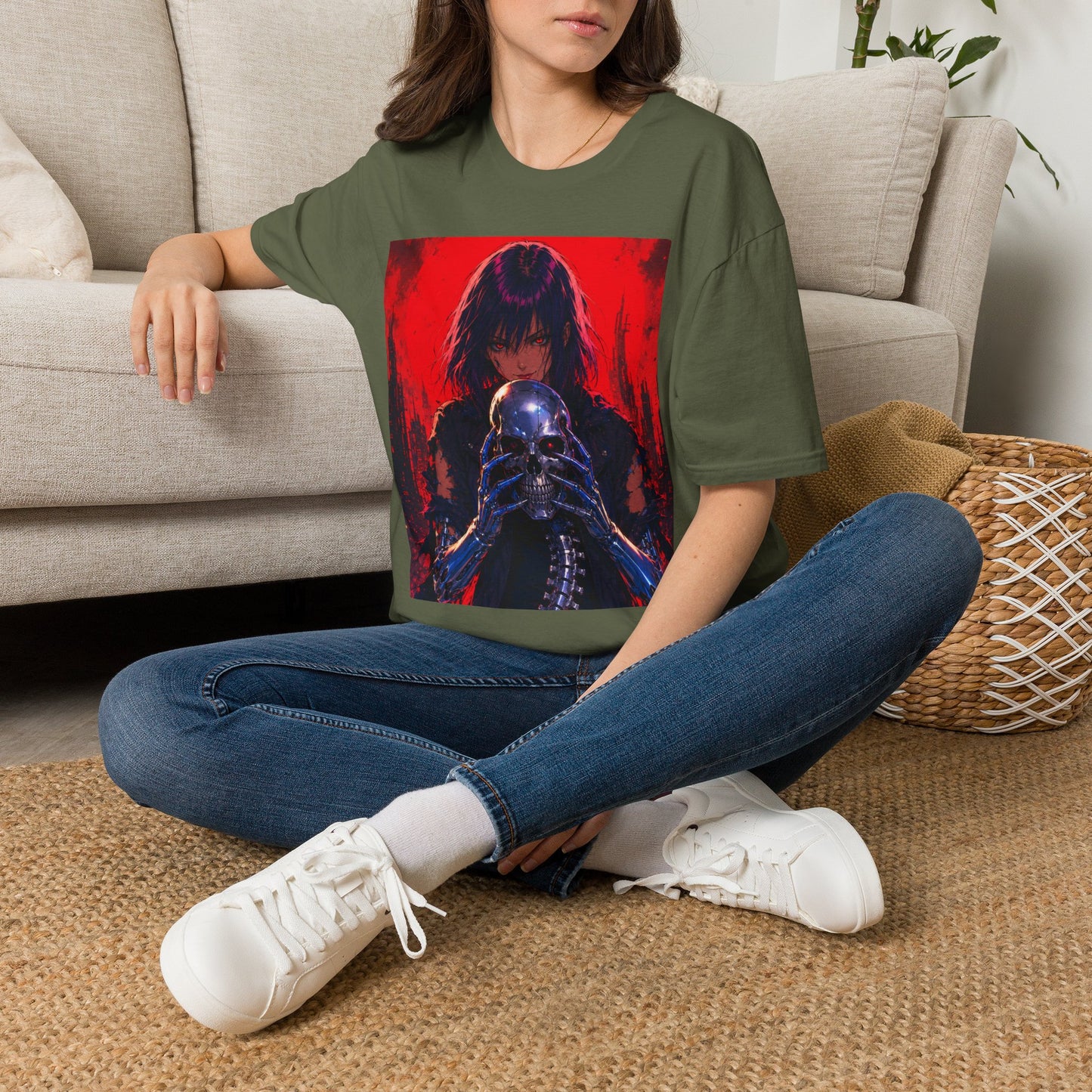 Metallic Souls Gothic Tee — Mystic Fortune Teller Anime Graphic T-Shirt