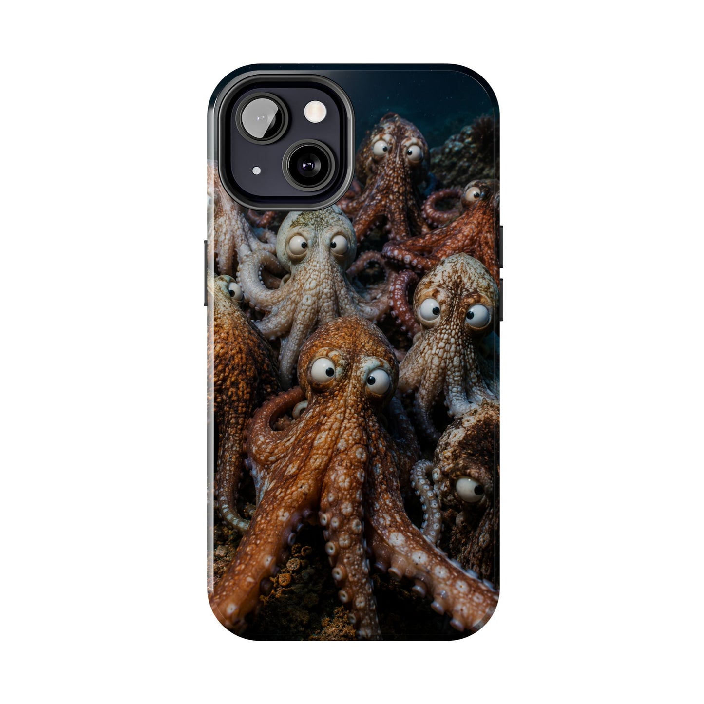 Octopus Cluster Tough Phone Case — Cute Underwater Sea Creature Protection