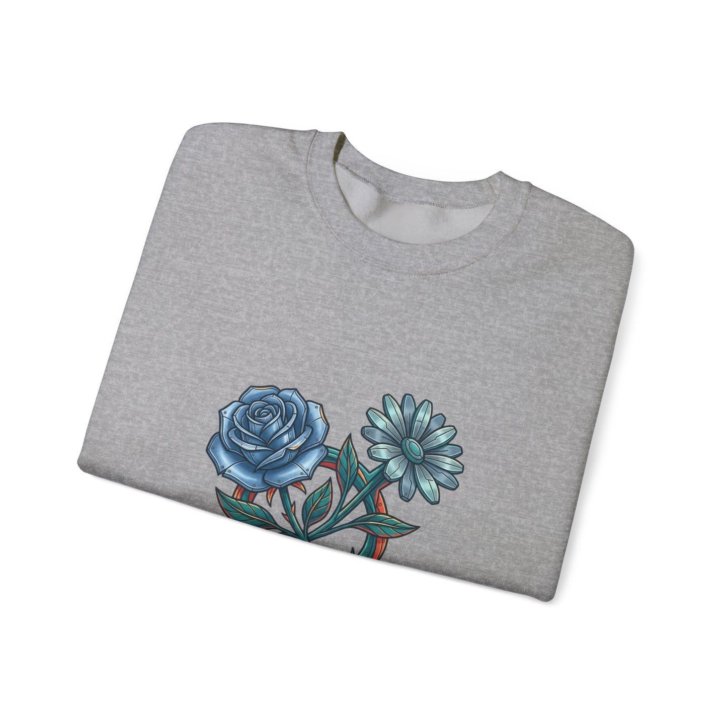 Birth Flower Crewneck Sweatshirt | Botanical Watercolor, Personalized Name