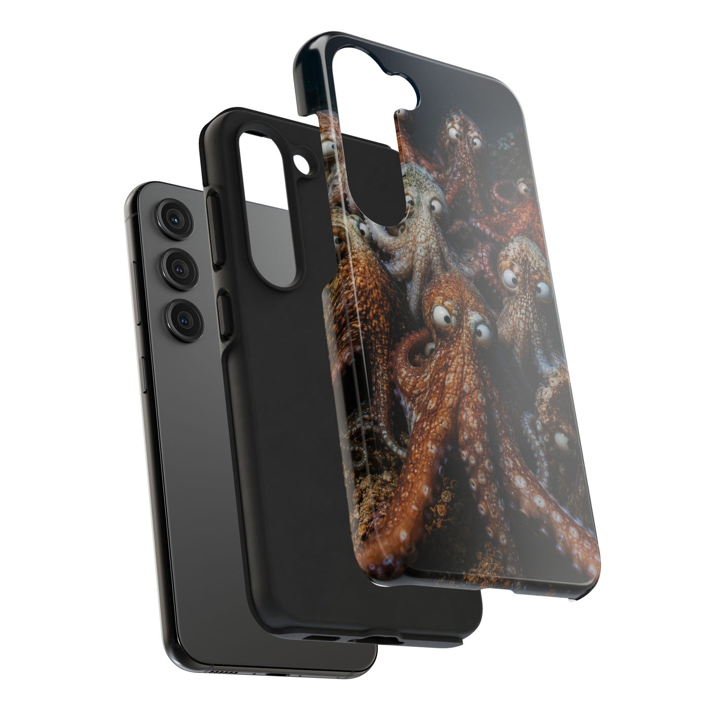 Octopus Cluster Tough Phone Case — Cute Underwater Sea Creature Protection