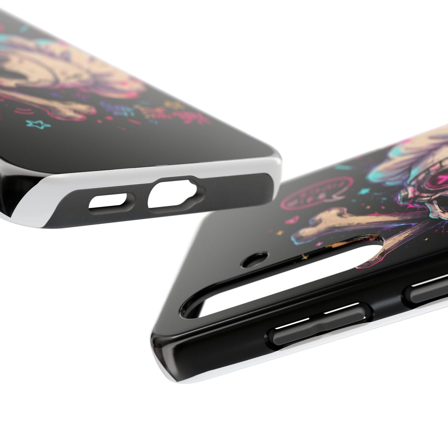 Skull & Crossbones Tough Phone Case — Neon Kawaii Punk Protection