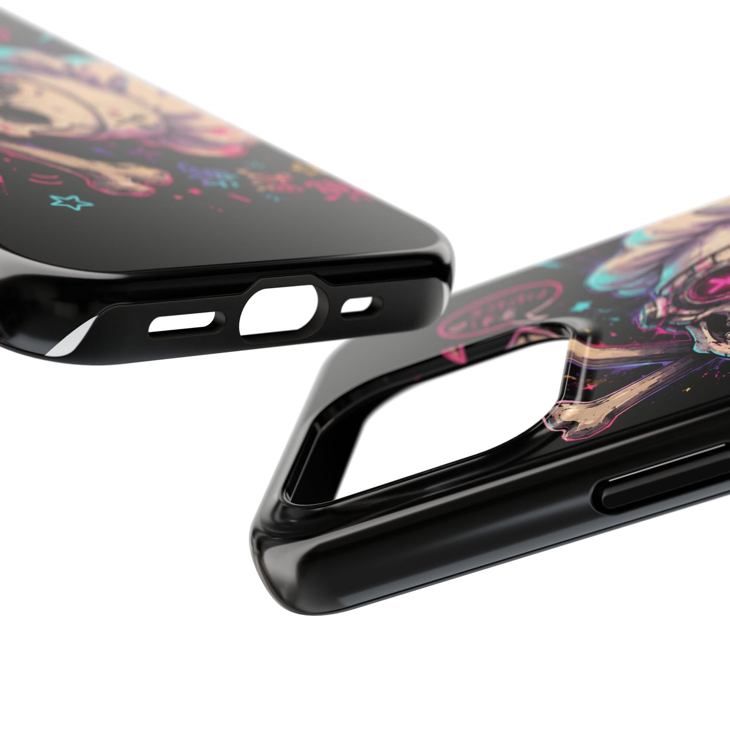 Skull & Crossbones Tough Phone Case — Neon Kawaii Punk Protection