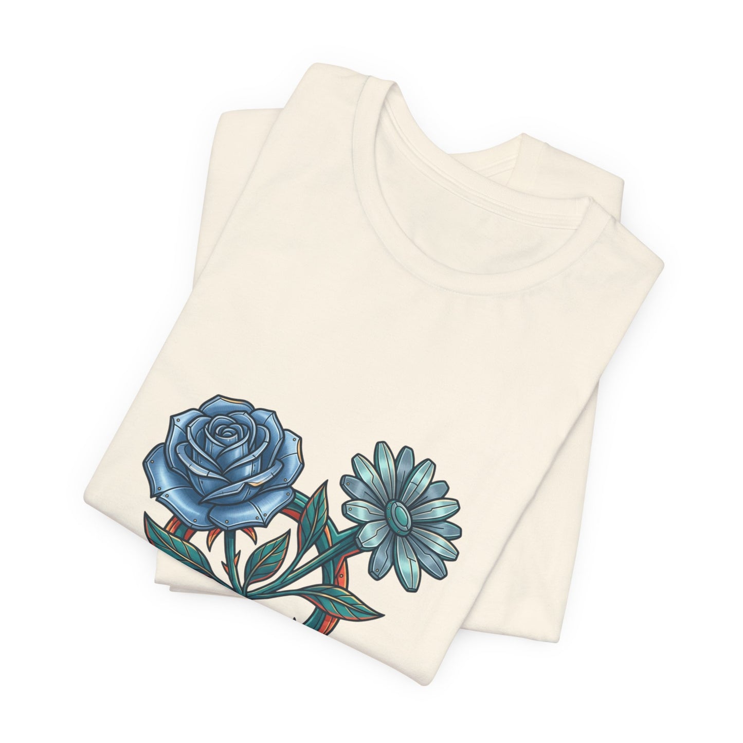 Birth Month Flower Tee | Botanical Watercolor Line Art, Personalized Name