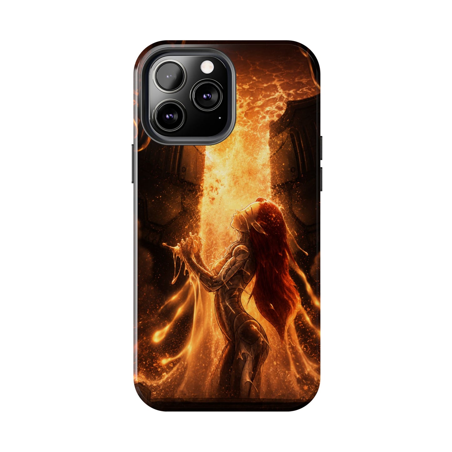 Fiery Phoenix Phone Case — Tough Protective iPhone Cover with Flame Warrior Art