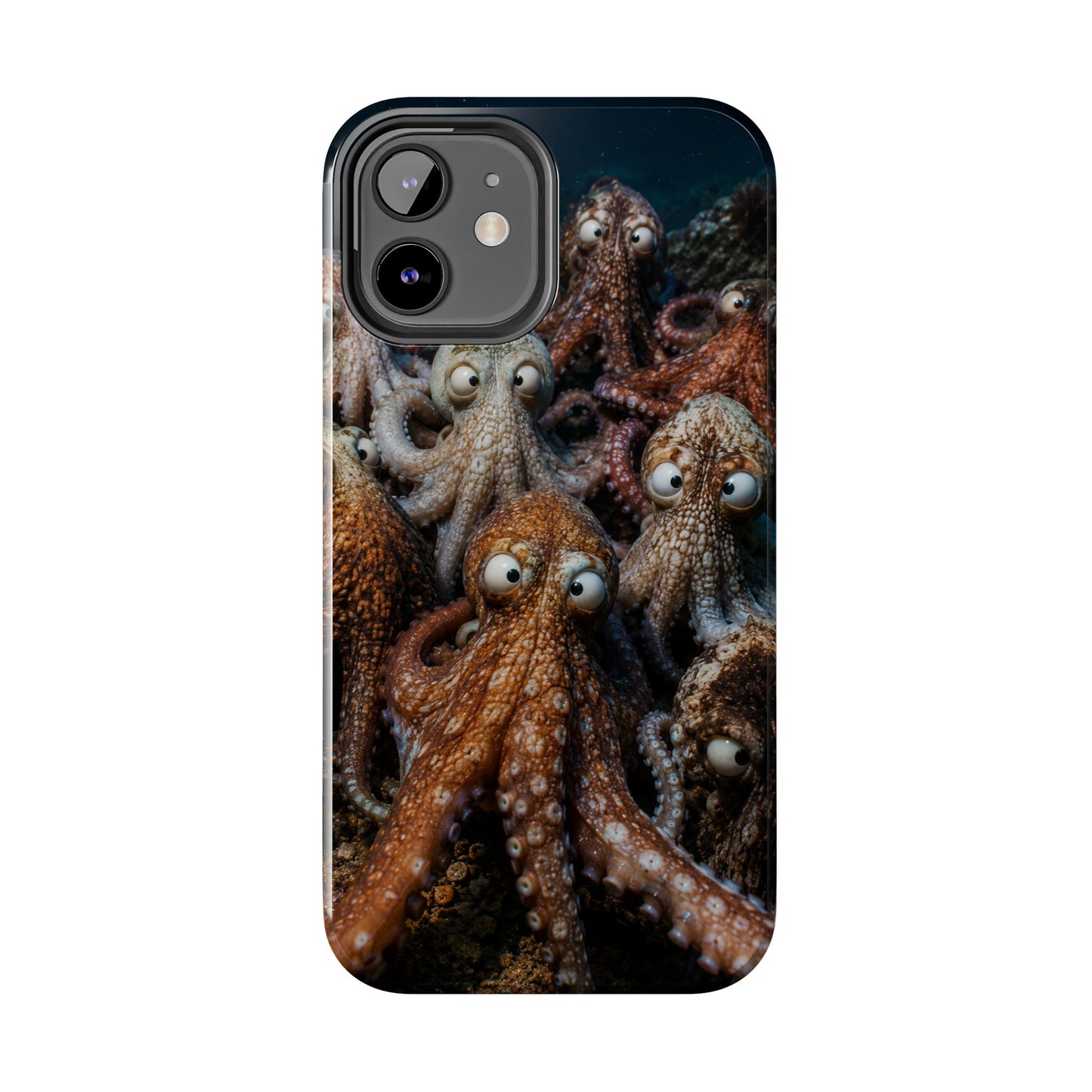 Octopus Cluster Tough Phone Case — Cute Underwater Sea Creature Protection