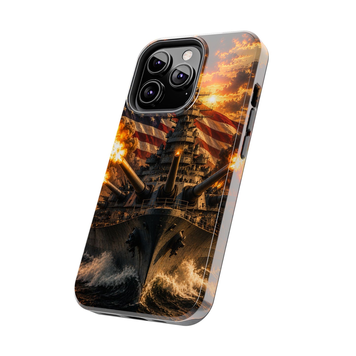 Battleship Flag Phone Case – Tough Patriotic Military iPhone Cover