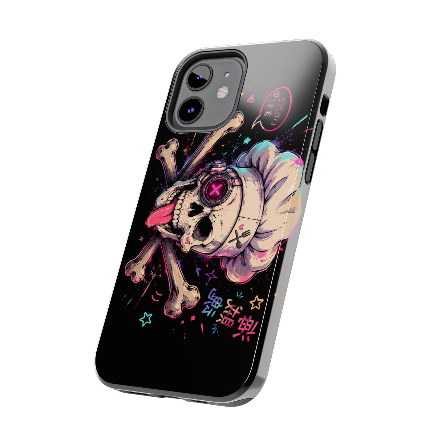 Skull & Crossbones Tough Phone Case — Neon Kawaii Punk Protection