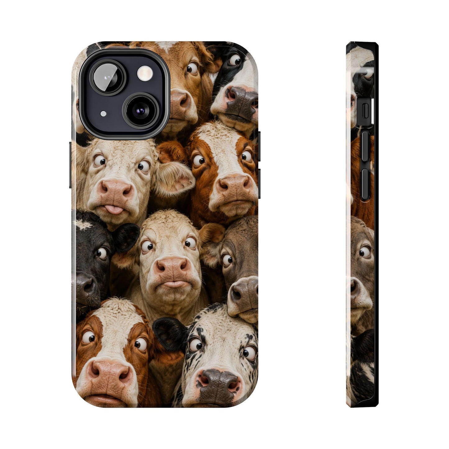 Cow Collage Tough Phone Case — Funny Farm Animal Protective Phone Cover
