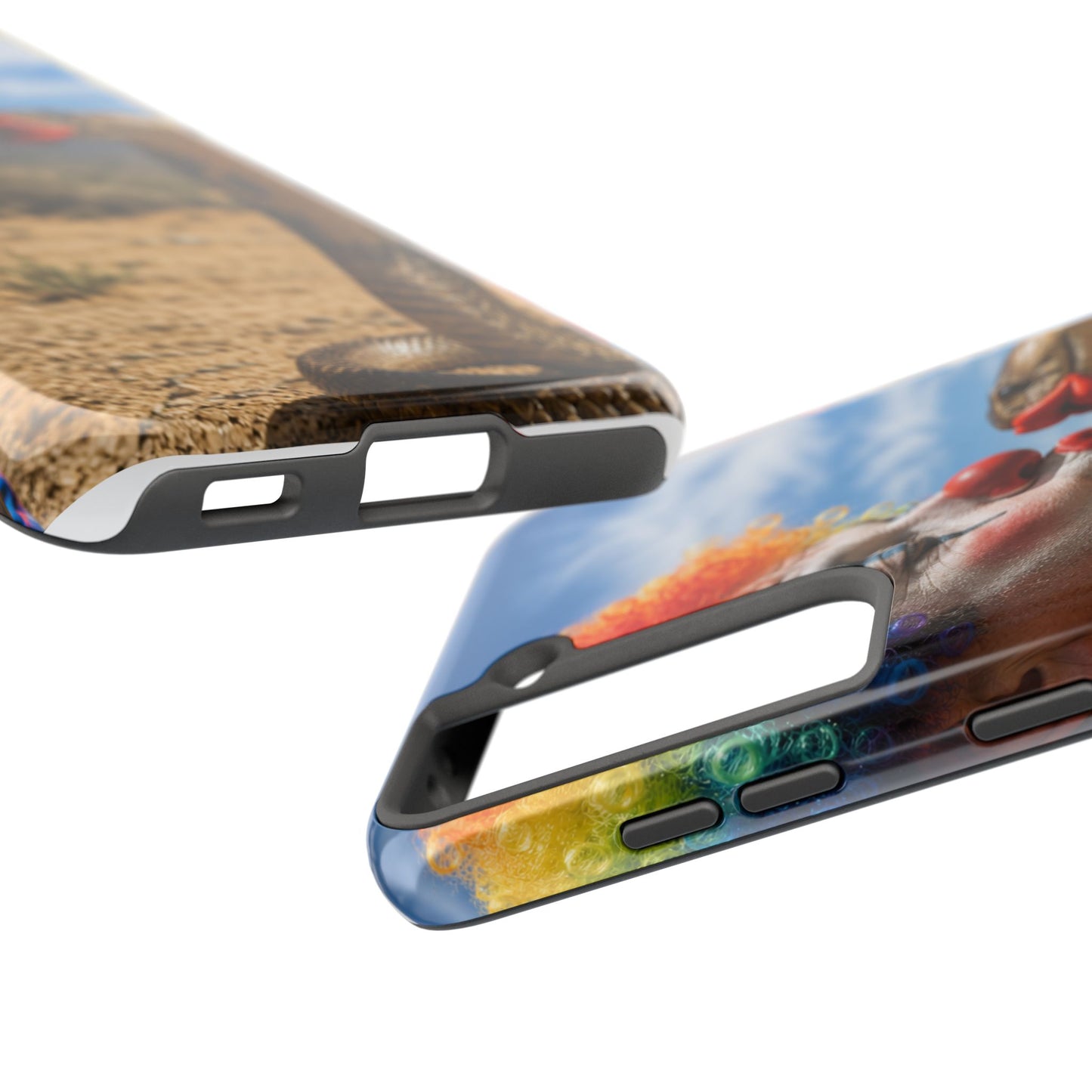 Clown & Cobra Tough Phone Case — Funny Kiss Design, Shockproof Protective Cover