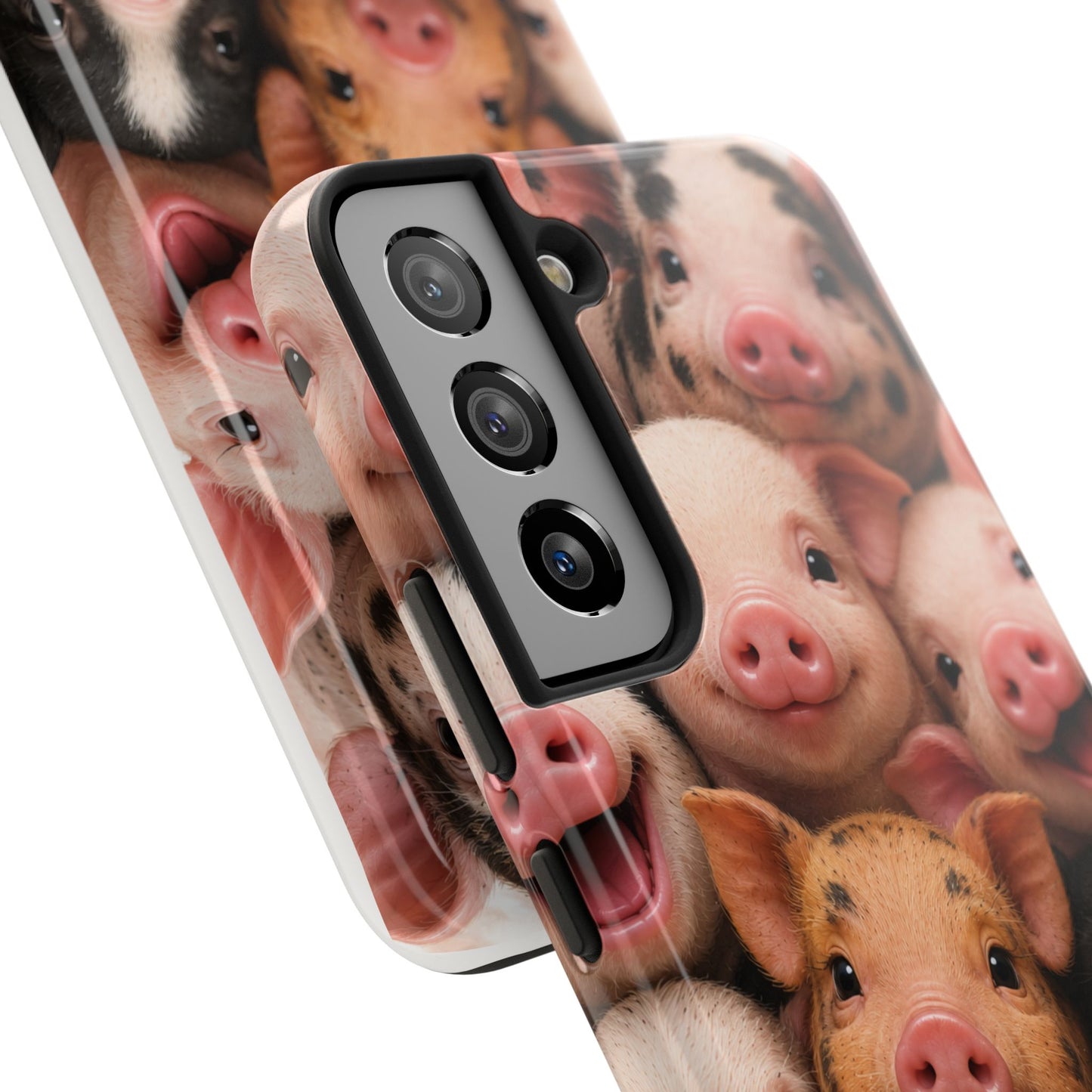 Pig Faces Tough Phone Case — Cute Farm Animal iPhone Protective Cover