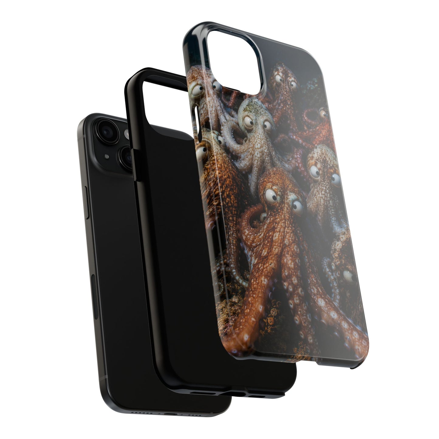 Octopus Cluster Tough Phone Case — Cute Underwater Sea Creature Protection