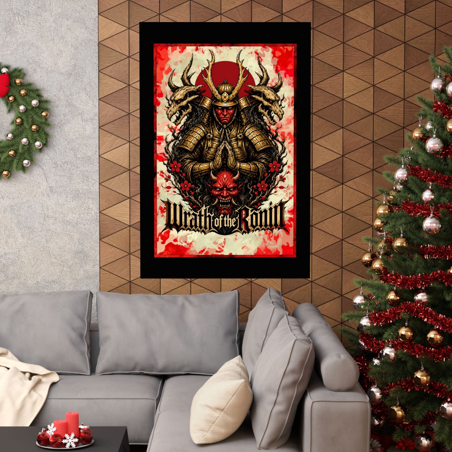 Samurai Wrath Poster — 'Wrath of the Ronin' Matte Vertical Art Print