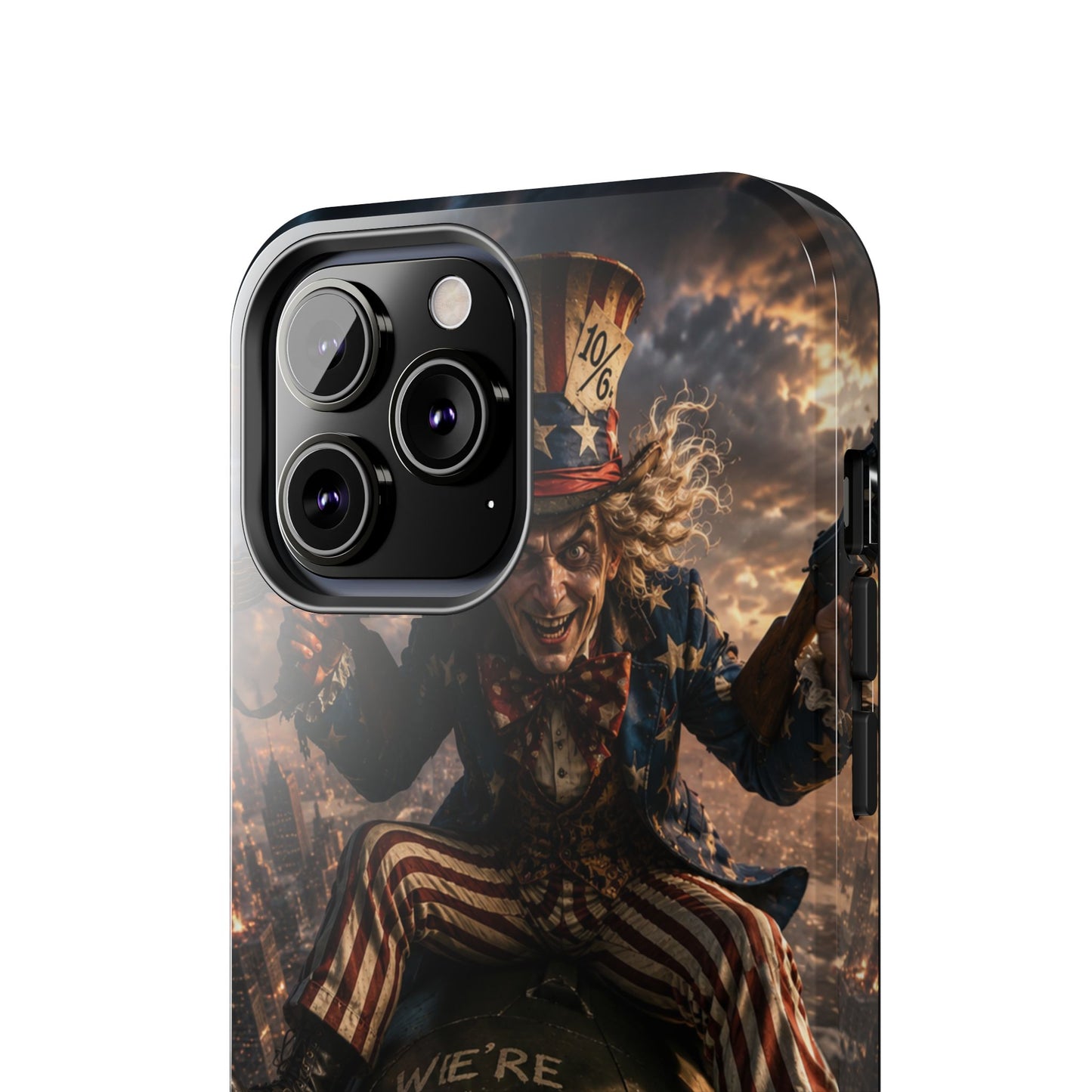 Tough Phone Case — Dark Uncle Sam 'We're All Mad Here' Nuclear Bomb Design