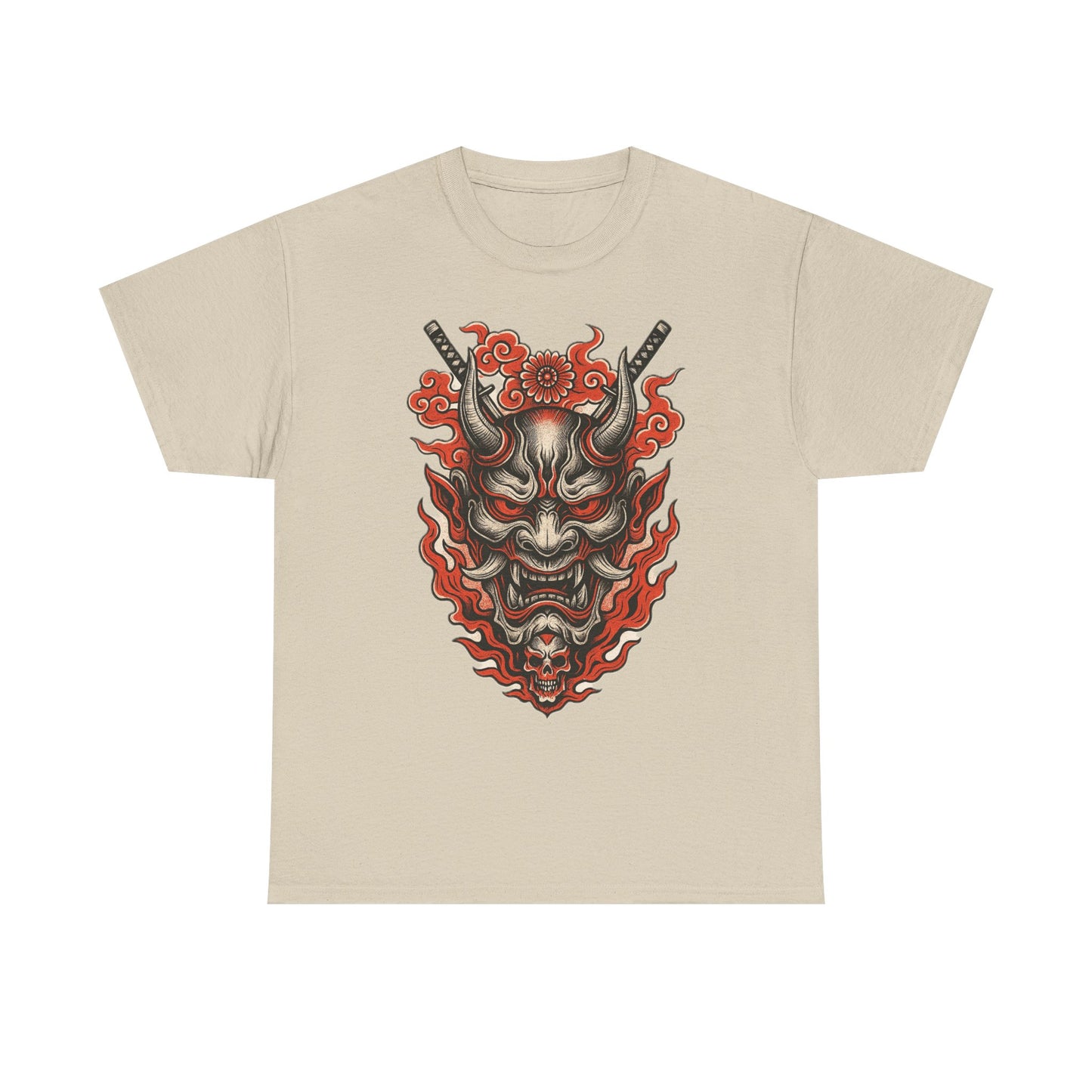 Hannya Demon Mask T-Shirt — Japanese Oni Noh Mask Art Tee