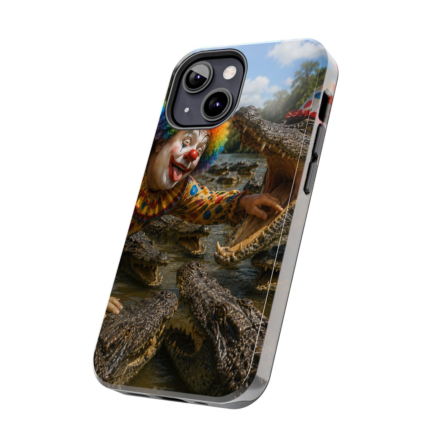 Creepy Clown Alligator Tough Phone Case — Horror Phone Cover for Scary Fans
