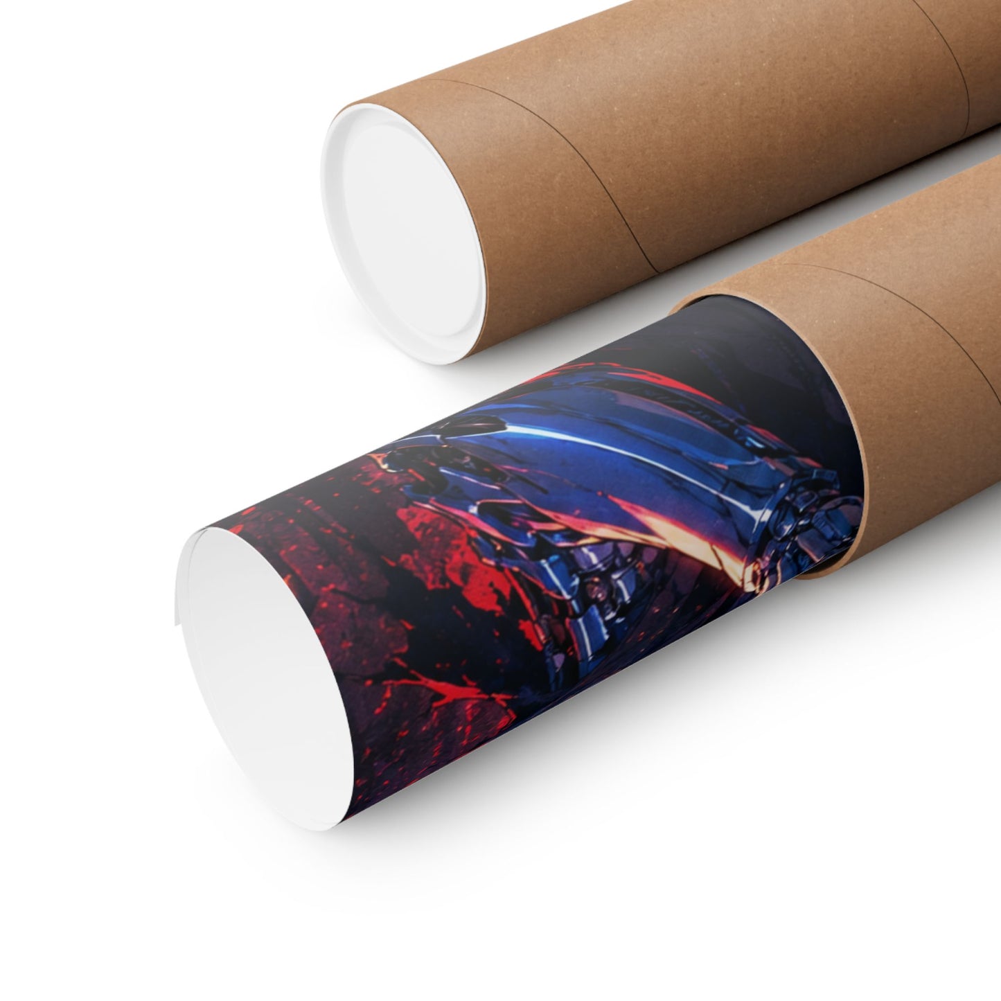 Metallic Souls Skull Poster — Gothic Anime Matte Vertical Wall Art