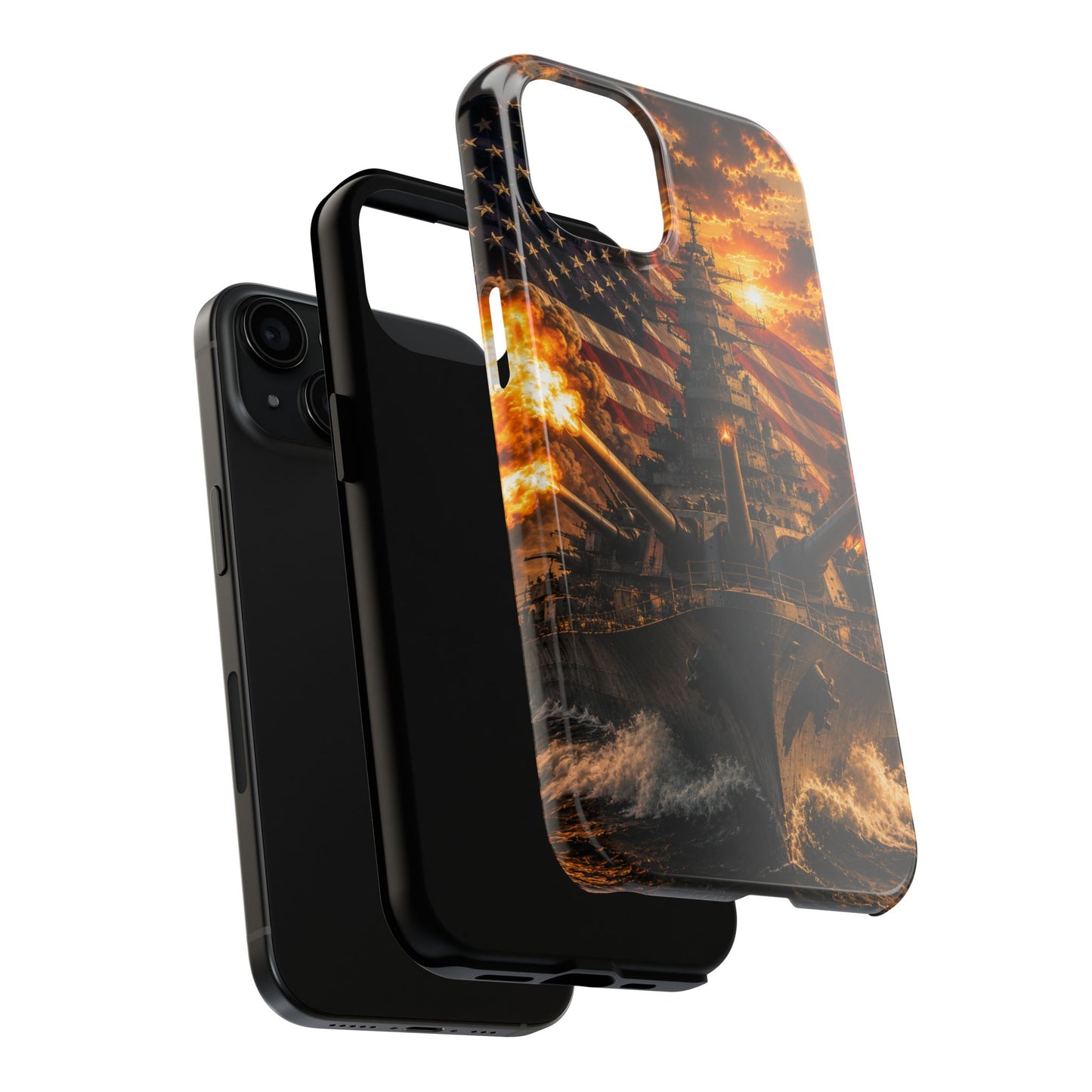 Battleship Flag Phone Case – Tough Patriotic Military iPhone Cover