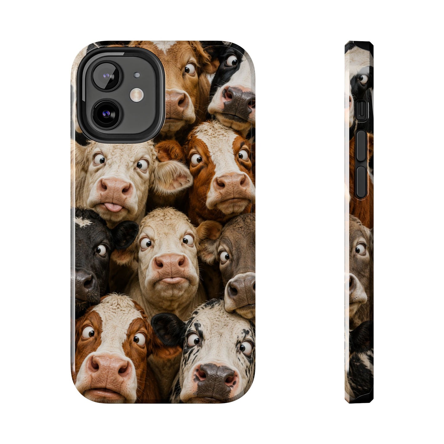 Cow Collage Tough Phone Case — Funny Farm Animal Protective Phone Cover