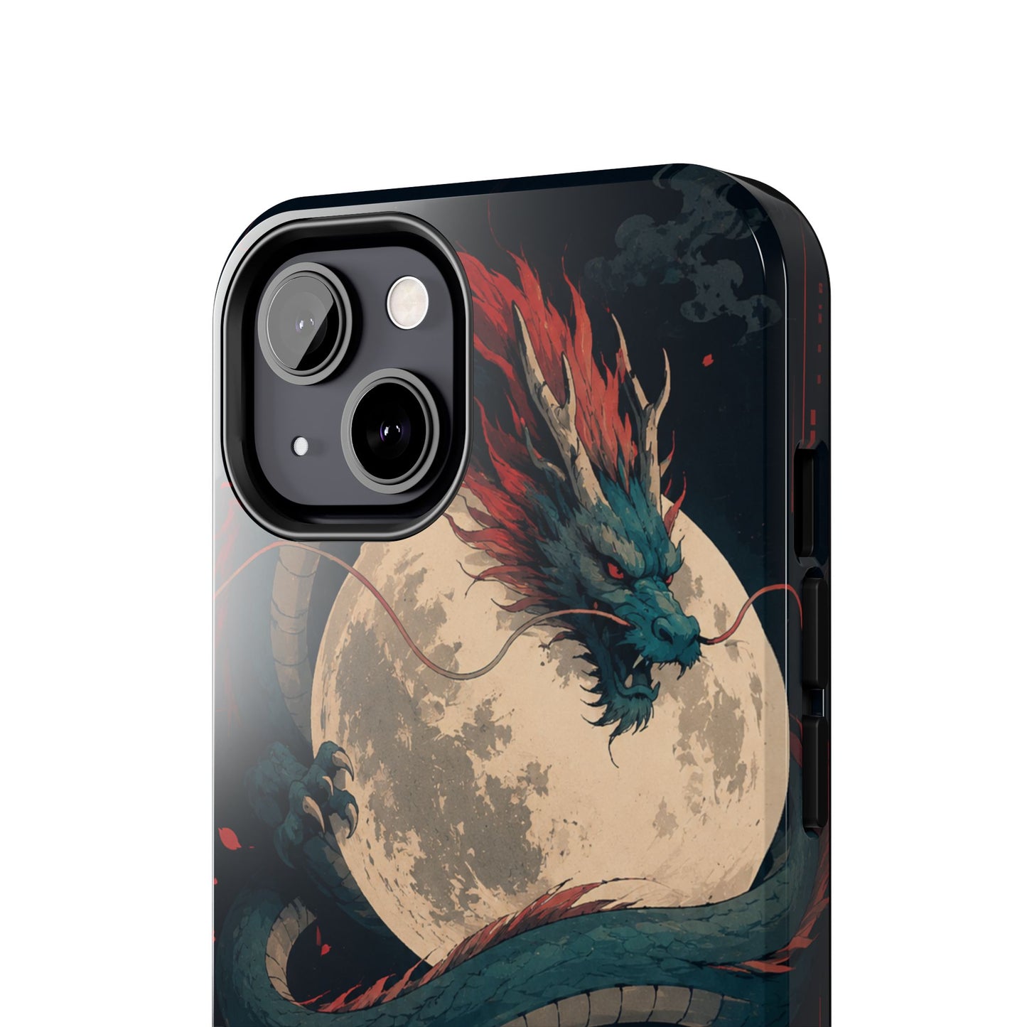 Dragon Moon Phone Case — Mythic Asian Serpent Design Tough Case