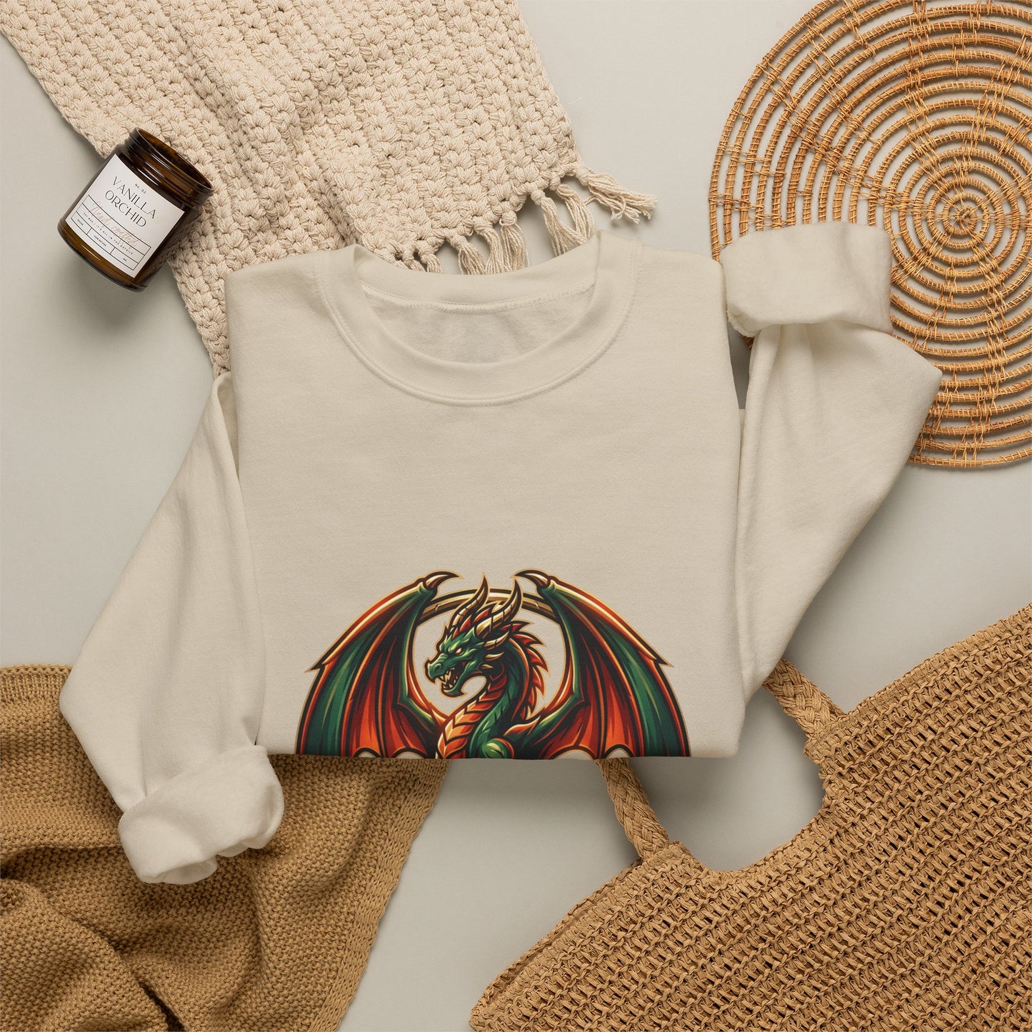 Dragon emblem Crewneck Sweatshirt | fantasy art, tattoo style