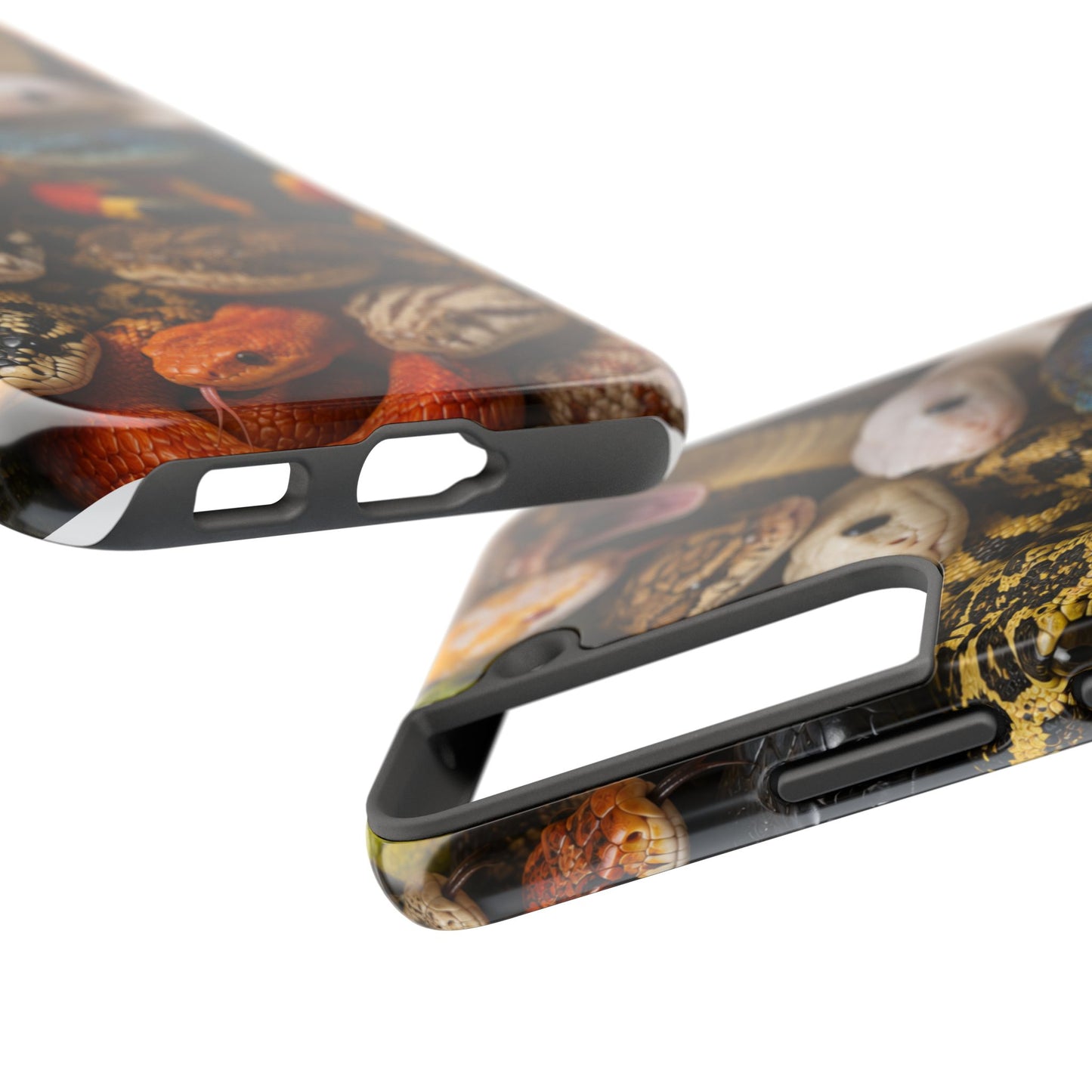Snake Pattern Tough Phone Case — Colorful Snakes Protective Phone Cover