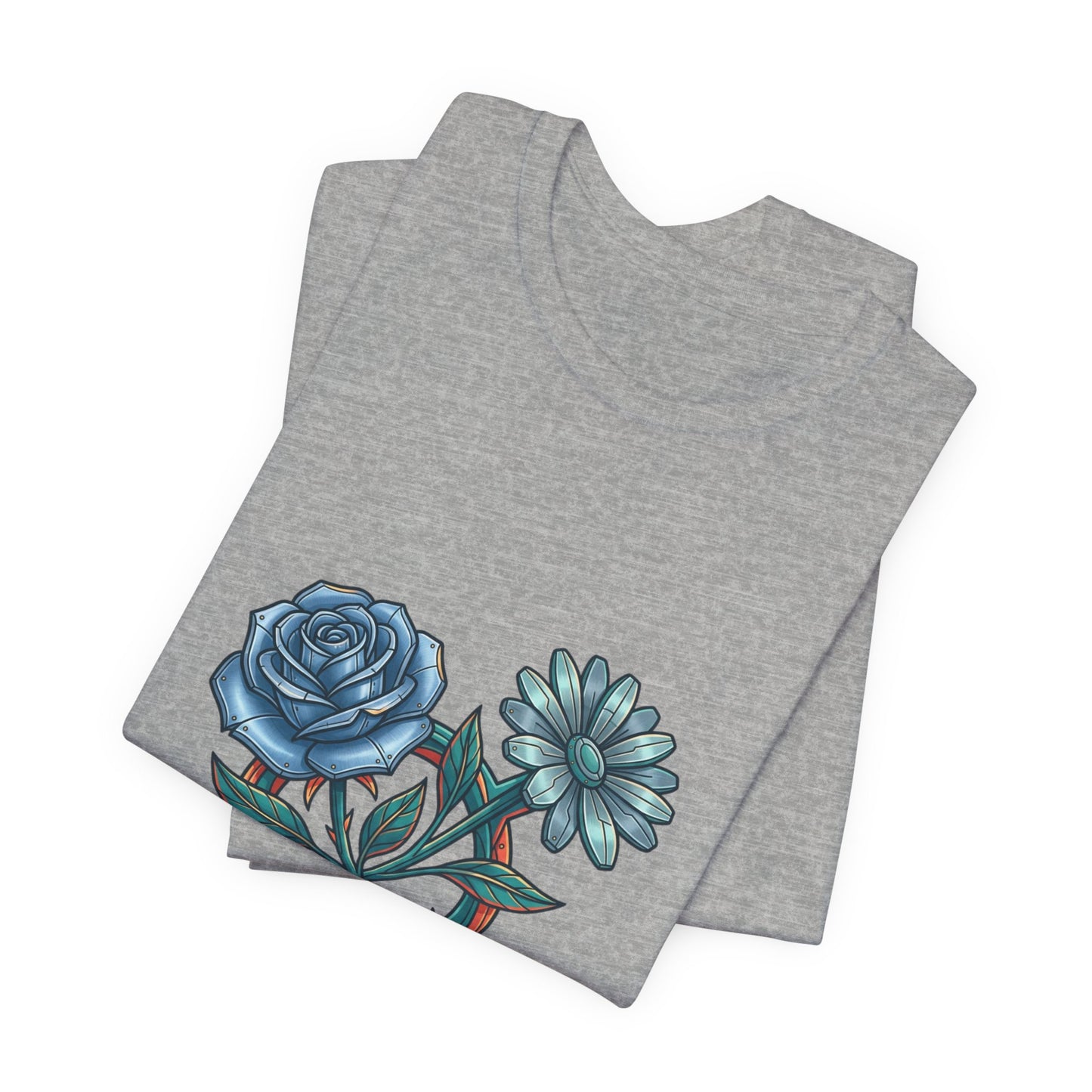 Birth Month Flower Tee | Botanical Watercolor Line Art, Personalized Name