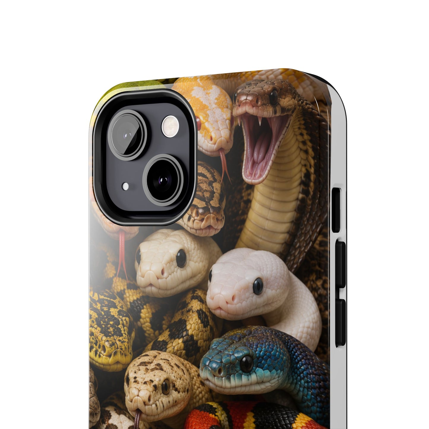 Snake Pattern Tough Phone Case — Colorful Snakes Protective Phone Cover