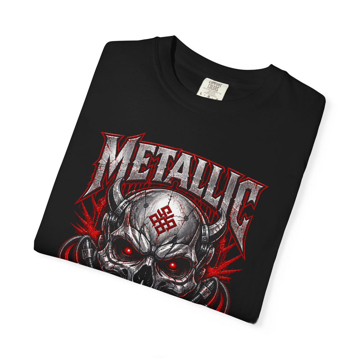 Metallic Souls Skull T-Shirt — Gothic Heavy Metal Band Tee