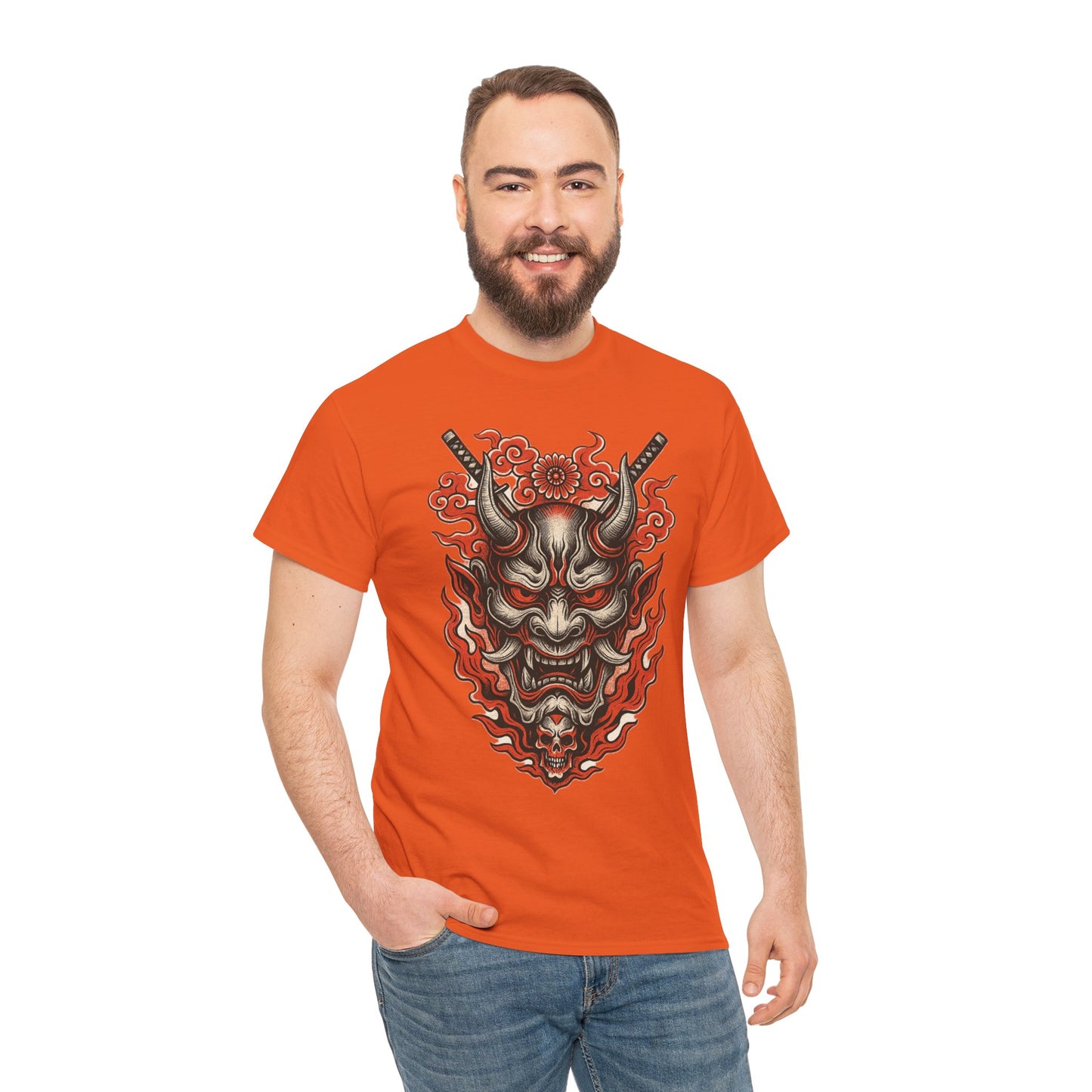 Hannya Demon Mask T-Shirt — Japanese Oni Noh Mask Art Tee