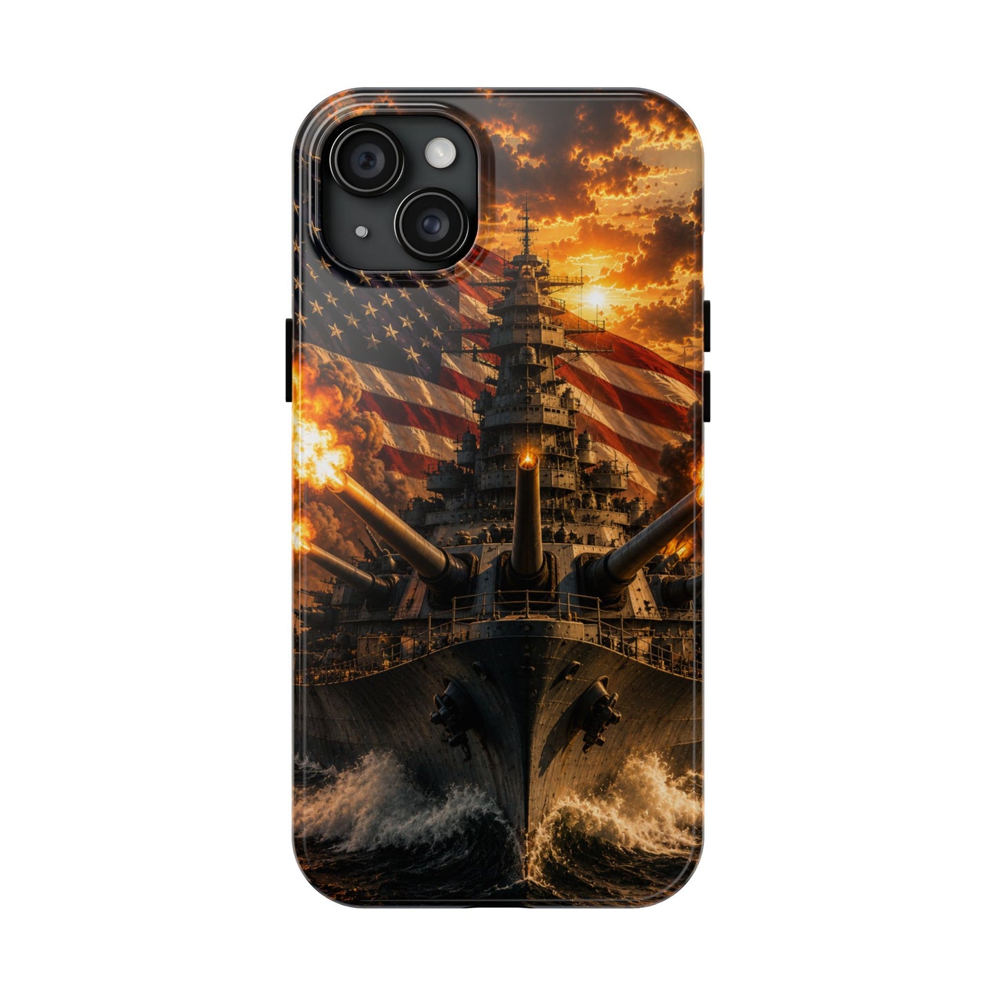 Battleship Flag Phone Case – Tough Patriotic Military iPhone Cover