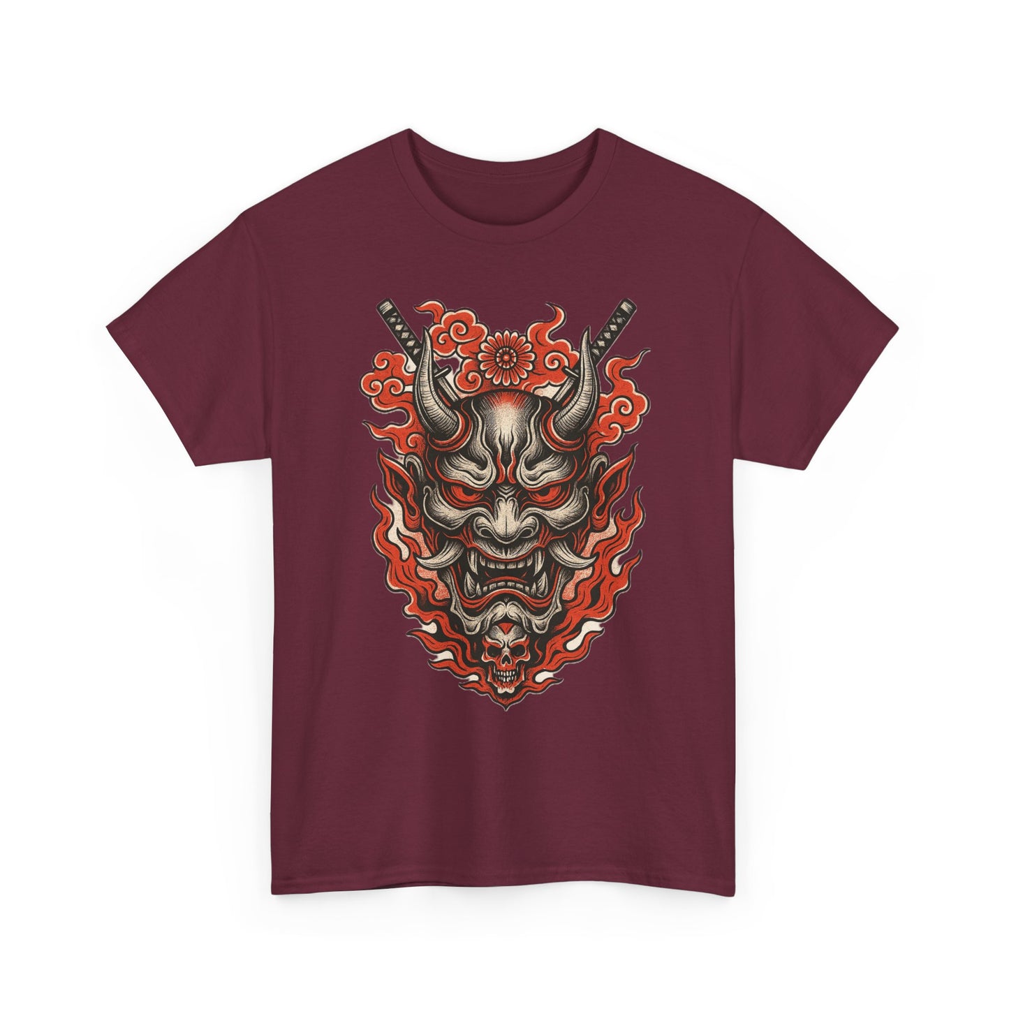 Hannya Demon Mask T-Shirt — Japanese Oni Noh Mask Art Tee