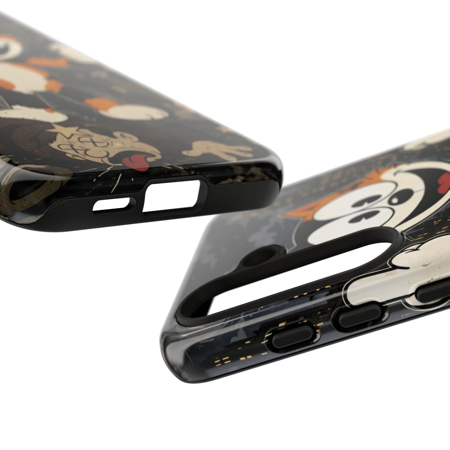 Vintage Cartoon Cat Phone Case — Edgy Felix-Style Illustration
