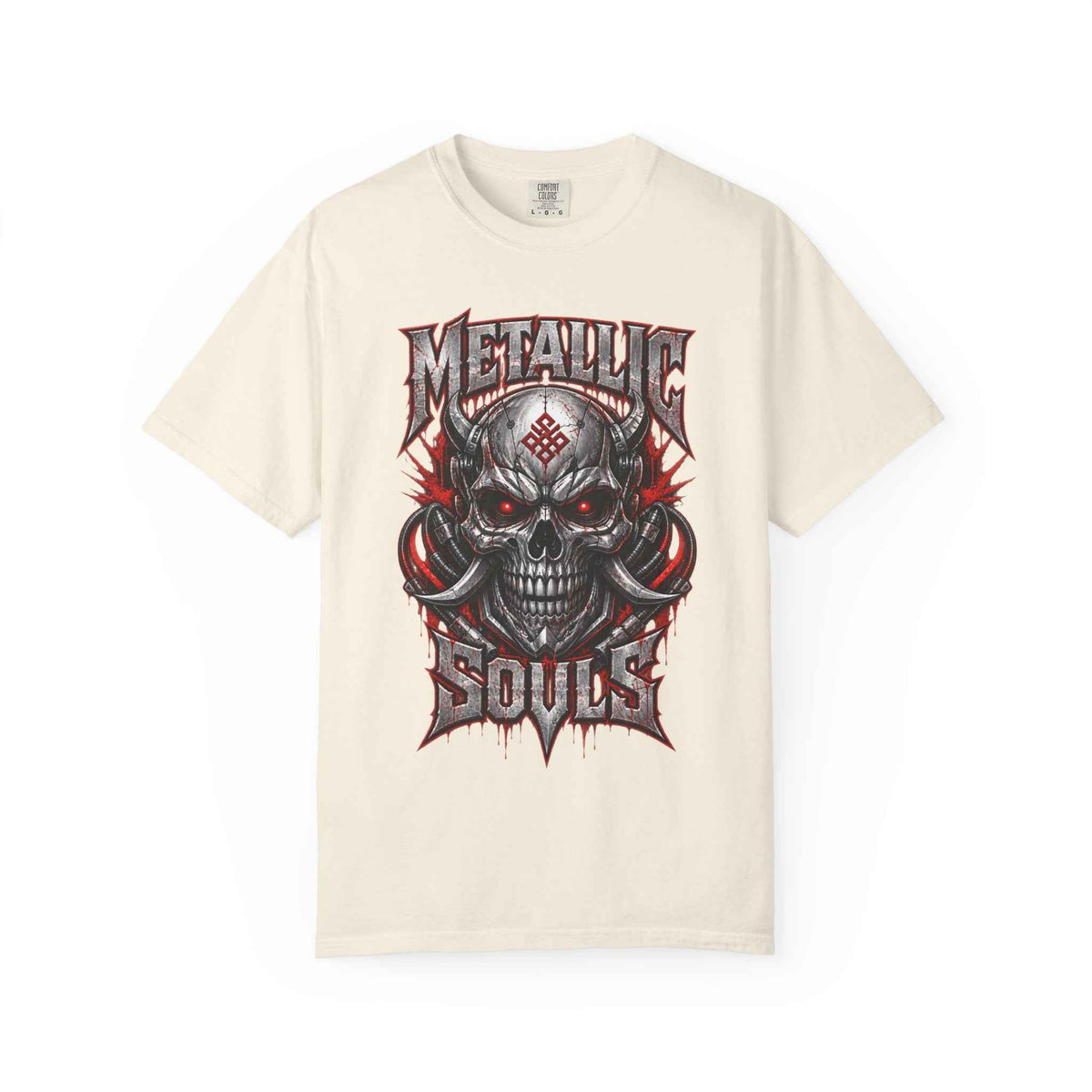 Metallic Souls Skull T-Shirt — Gothic Heavy Metal Band Tee
