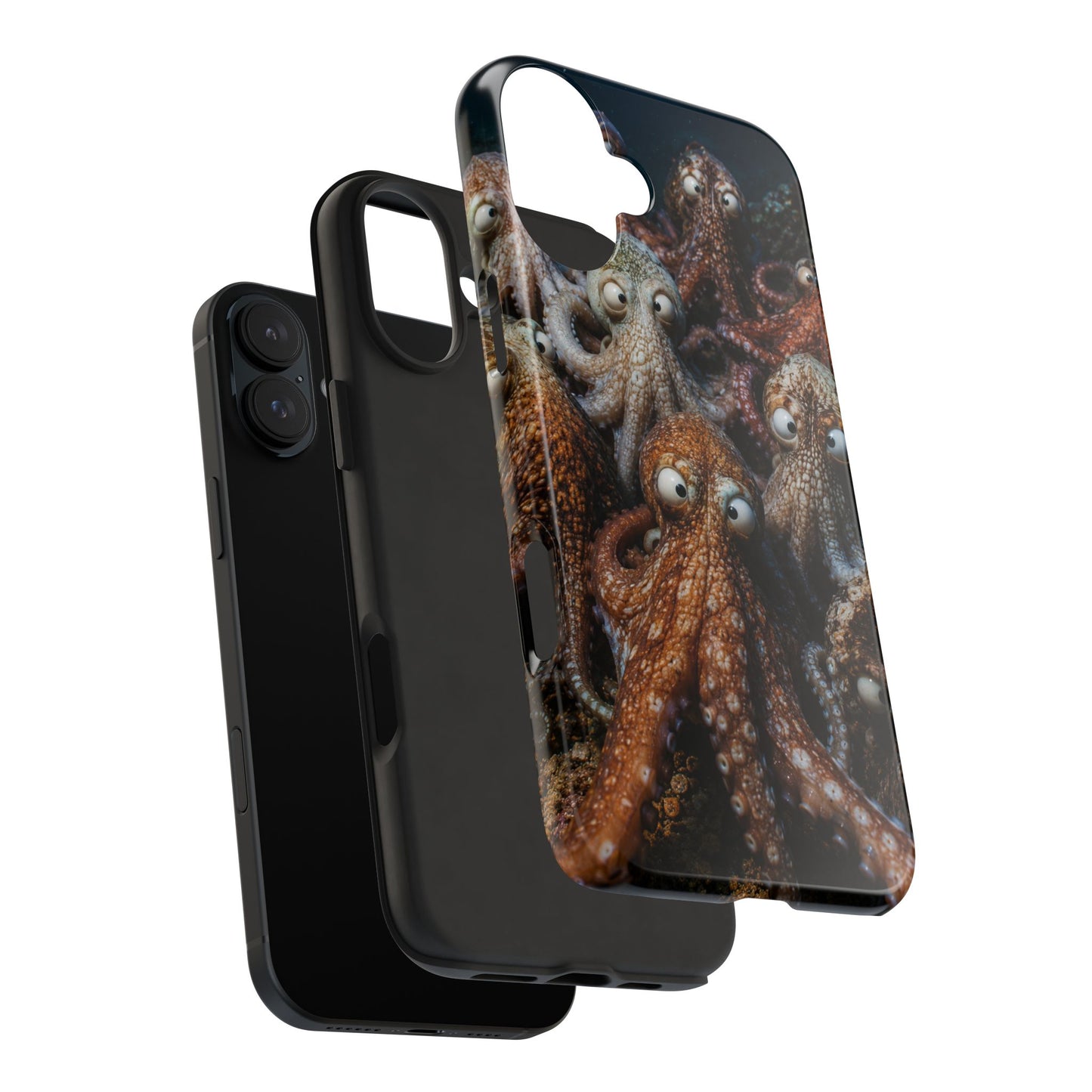 Octopus Cluster Tough Phone Case — Cute Underwater Sea Creature Protection