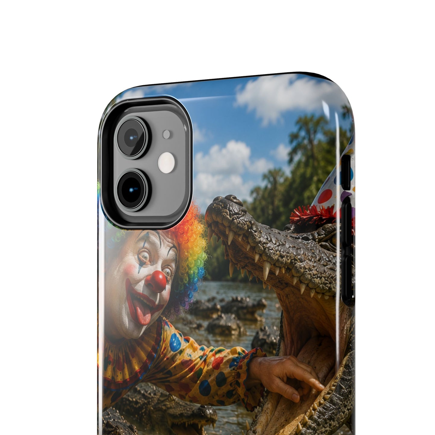 Creepy Clown Alligator Tough Phone Case — Horror Phone Cover for Scary Fans