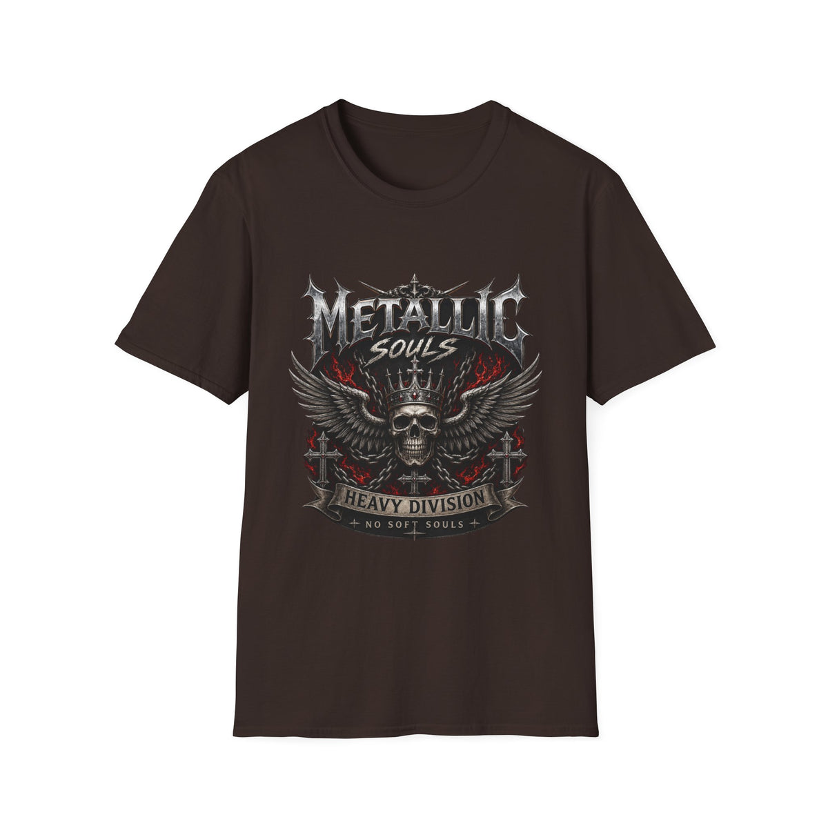 Metallic Souls Skull Tee — Heavy Metal Band Graphic T-Shirt