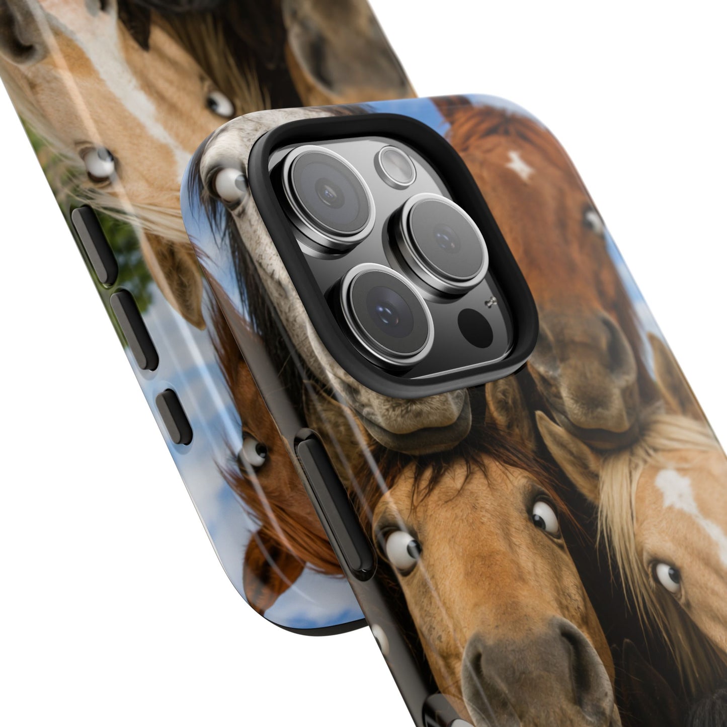 Horse Herd Phone Case — Funny Goofy Horses Tough Protective Cover