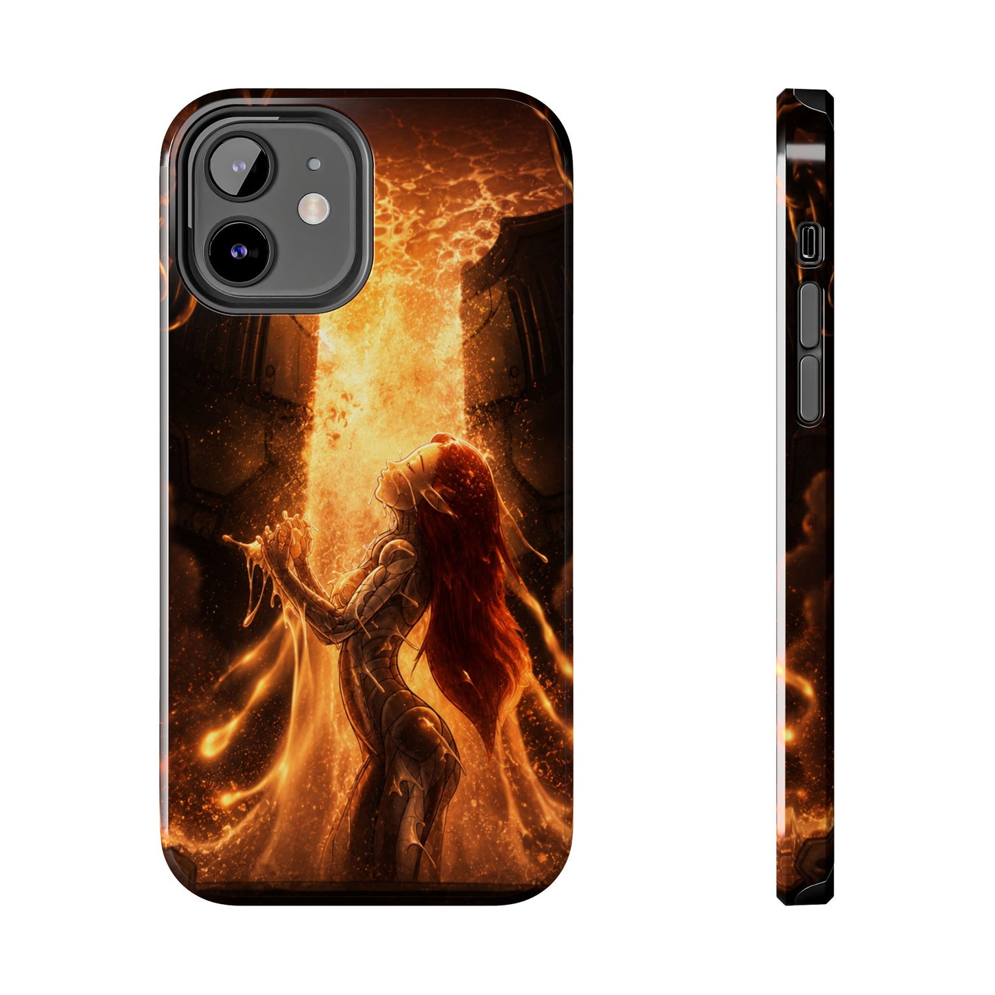 Fiery Phoenix Phone Case — Tough Protective iPhone Cover with Flame Warrior Art