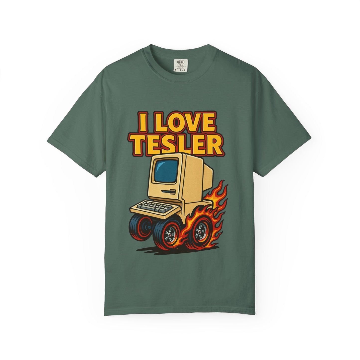 I Love Tesler Vintage Computer Tee — Retro Tech Graphic T-Shirt
