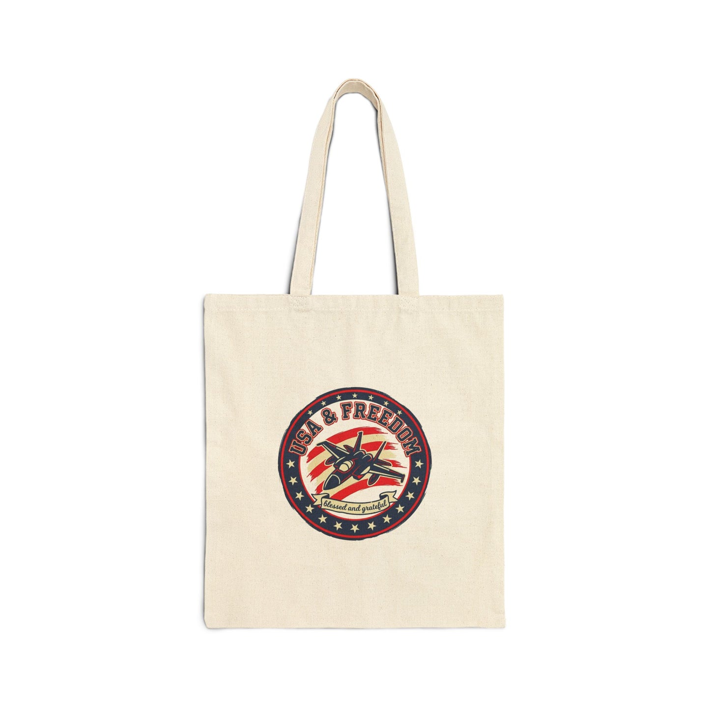 Faith & Freedom retro patriotic tote | July 4th, vintage Americana
