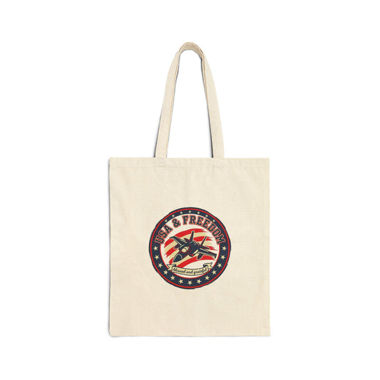Faith & Freedom retro patriotic tote | July 4th, vintage Americana