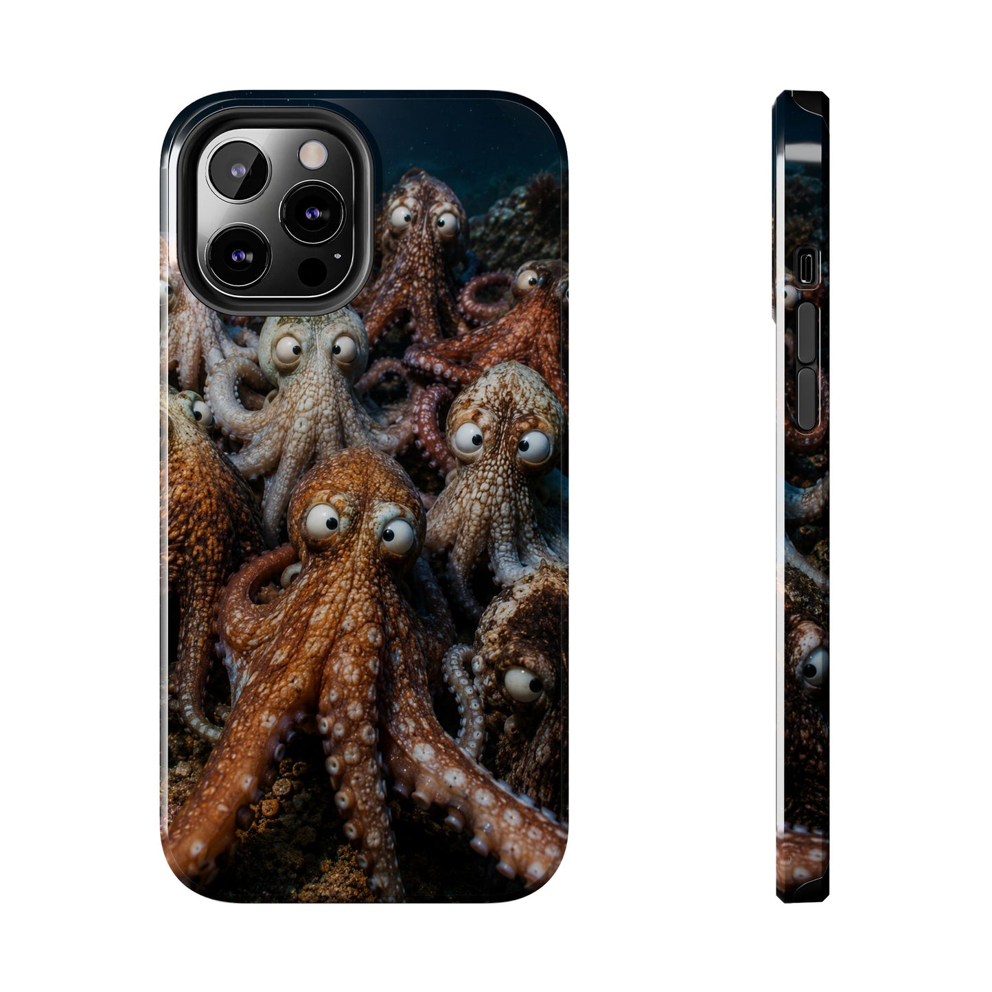 Octopus Cluster Tough Phone Case — Cute Underwater Sea Creature Protection