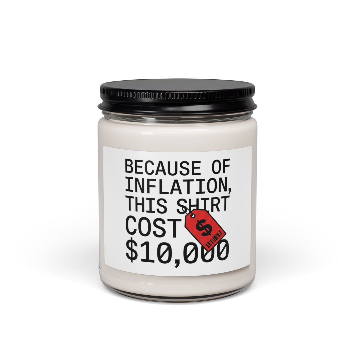 Ironic Money-Flex Text Candle | Scented Soy Candle, Meme Streetwear Satire