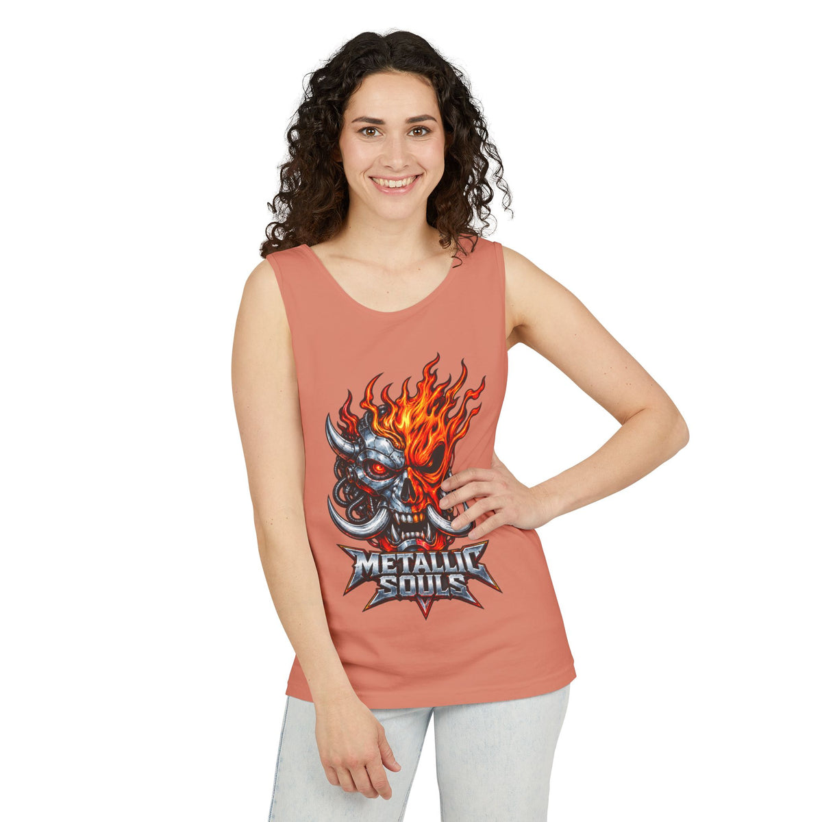 Flaming Skull "Metallic Souls" Tank Top