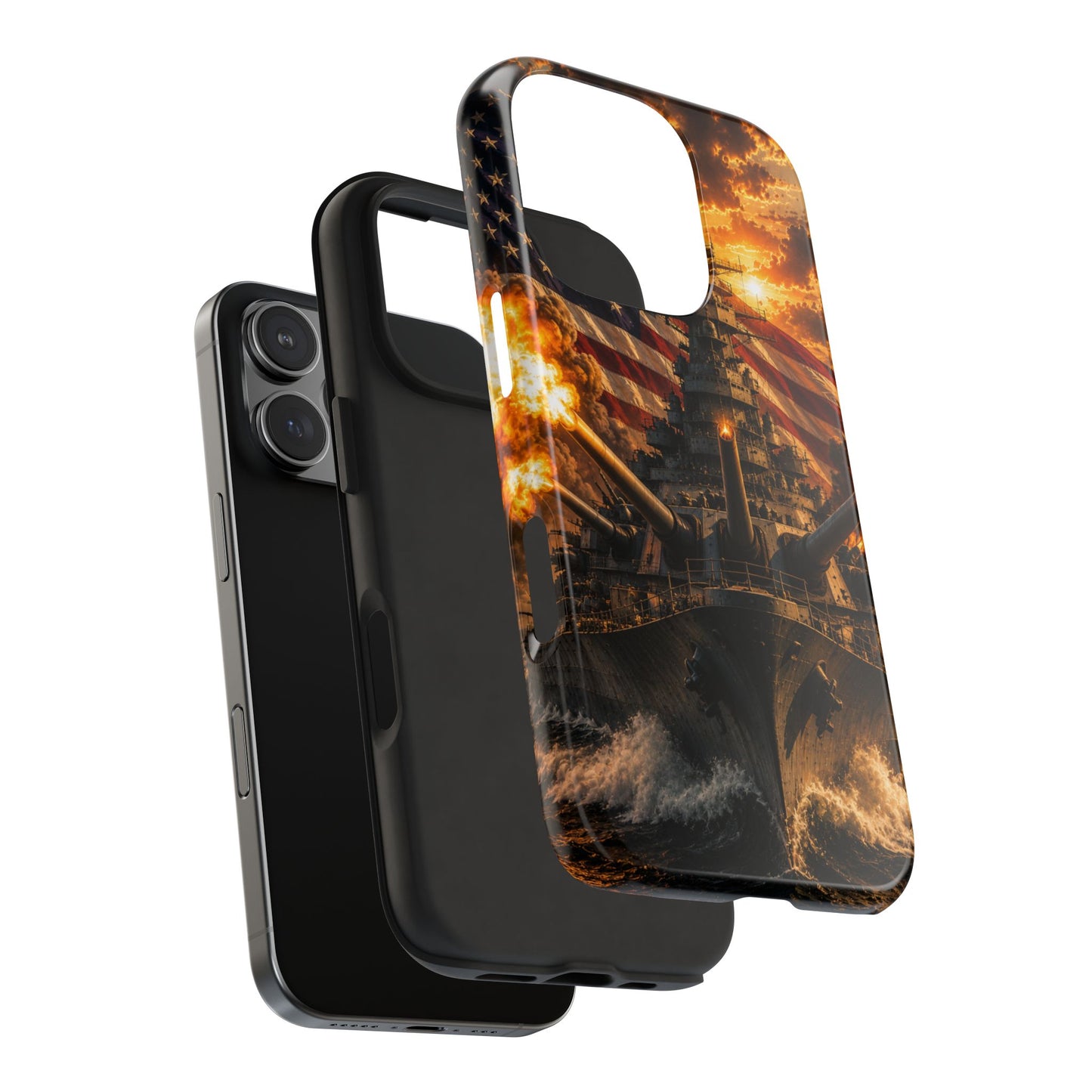 Battleship Flag Phone Case – Tough Patriotic Military iPhone Cover